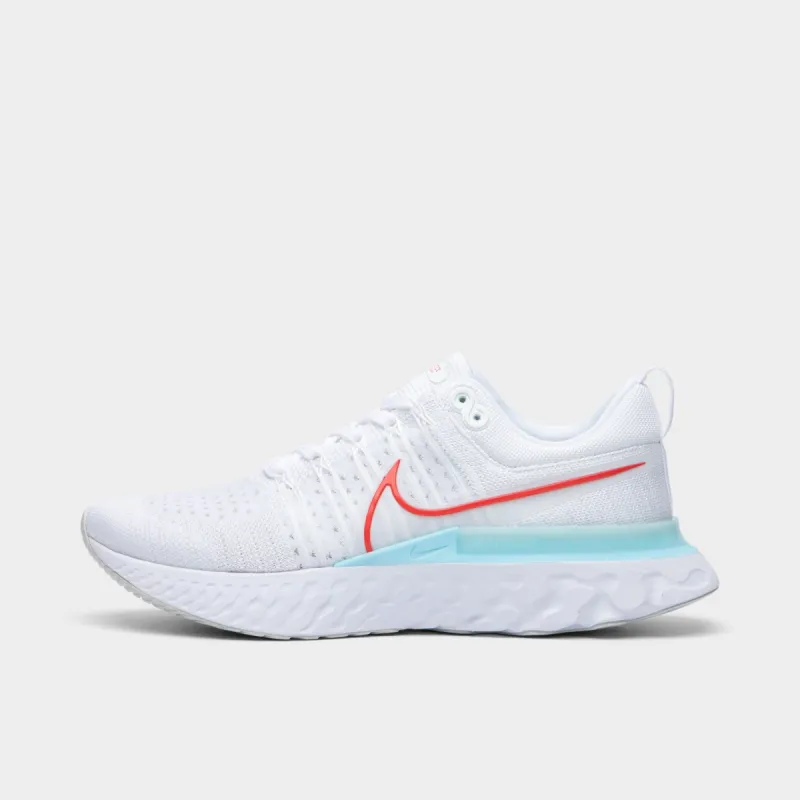 Nike React Infinity Run Flyknit 2 White / Chile Red - Glacier Ice sold by JD Sports