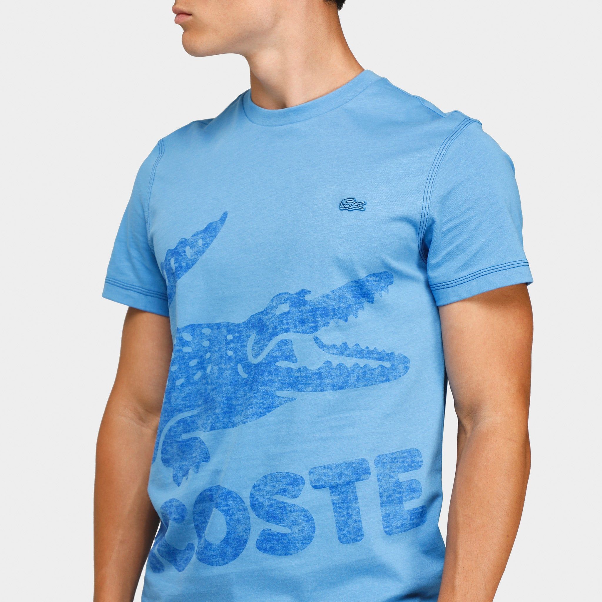 Lacoste Regular Fit Organic Cotton Jersey T-shirt / Ethereal sold by JD Sports product image thumbnail 4