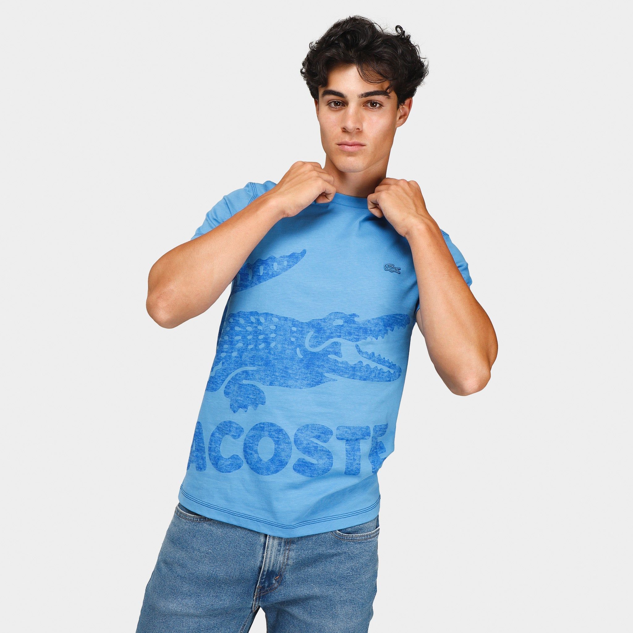 Lacoste Regular Fit Organic Cotton Jersey T-shirt / Ethereal sold by JD Sports