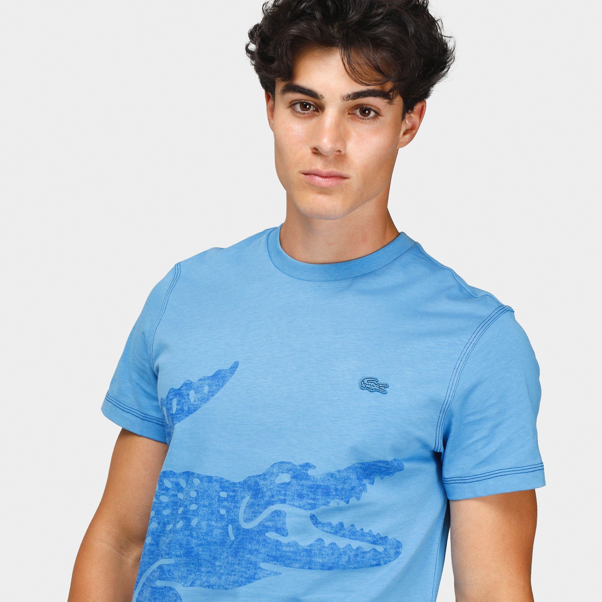 Lacoste Regular Fit Organic Cotton Jersey T-shirt / Ethereal sold by JD Sports product image thumbnail 3
