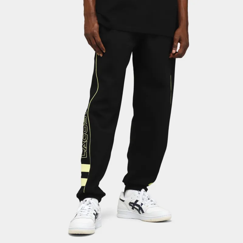 Lacoste Embroidered Sweatpants Black / Flashy Yellow sold by JD Sports