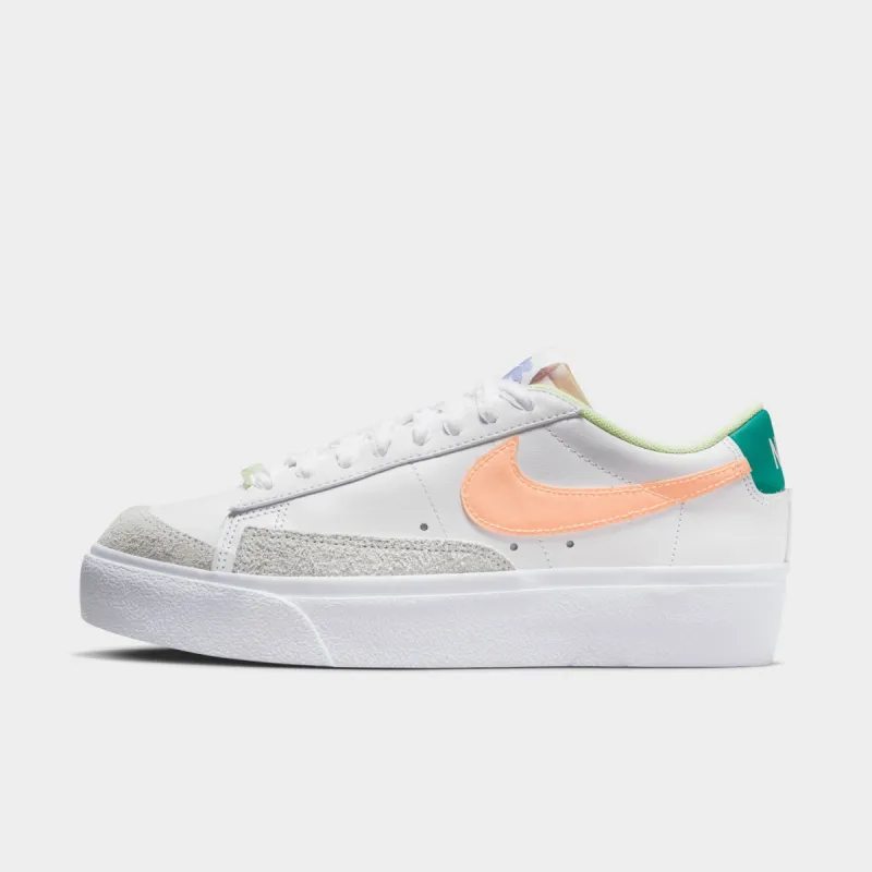 Nike Women's Blazer Low Platform White / Peach Cream - Light Thistle sold by JD Sports
