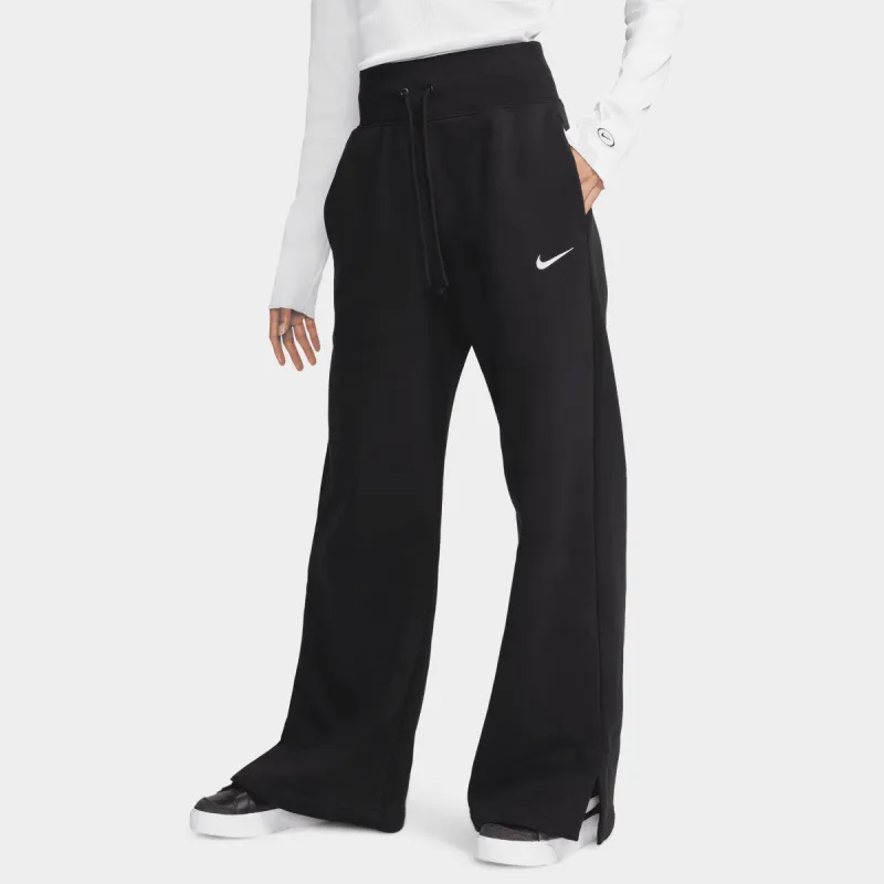 Nike Sportswear Women's Phoenix Fleece High-Waisted Wide-Leg Tracksuit Bottoms Black / Sail sold by JD Sports