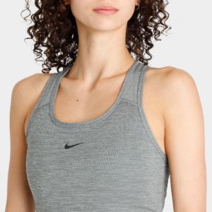 Nike Women�s Dri-FIT Swoosh Medium-Support 1-Piece Pad Sports Bra Smoke Grey Heather - Black sold by JD Sports