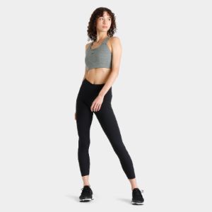 Nike Women�s Dri-FIT Swoosh Medium-Support 1-Piece Pad Sports Bra Smoke Grey Heather - Black sold by JD Sports