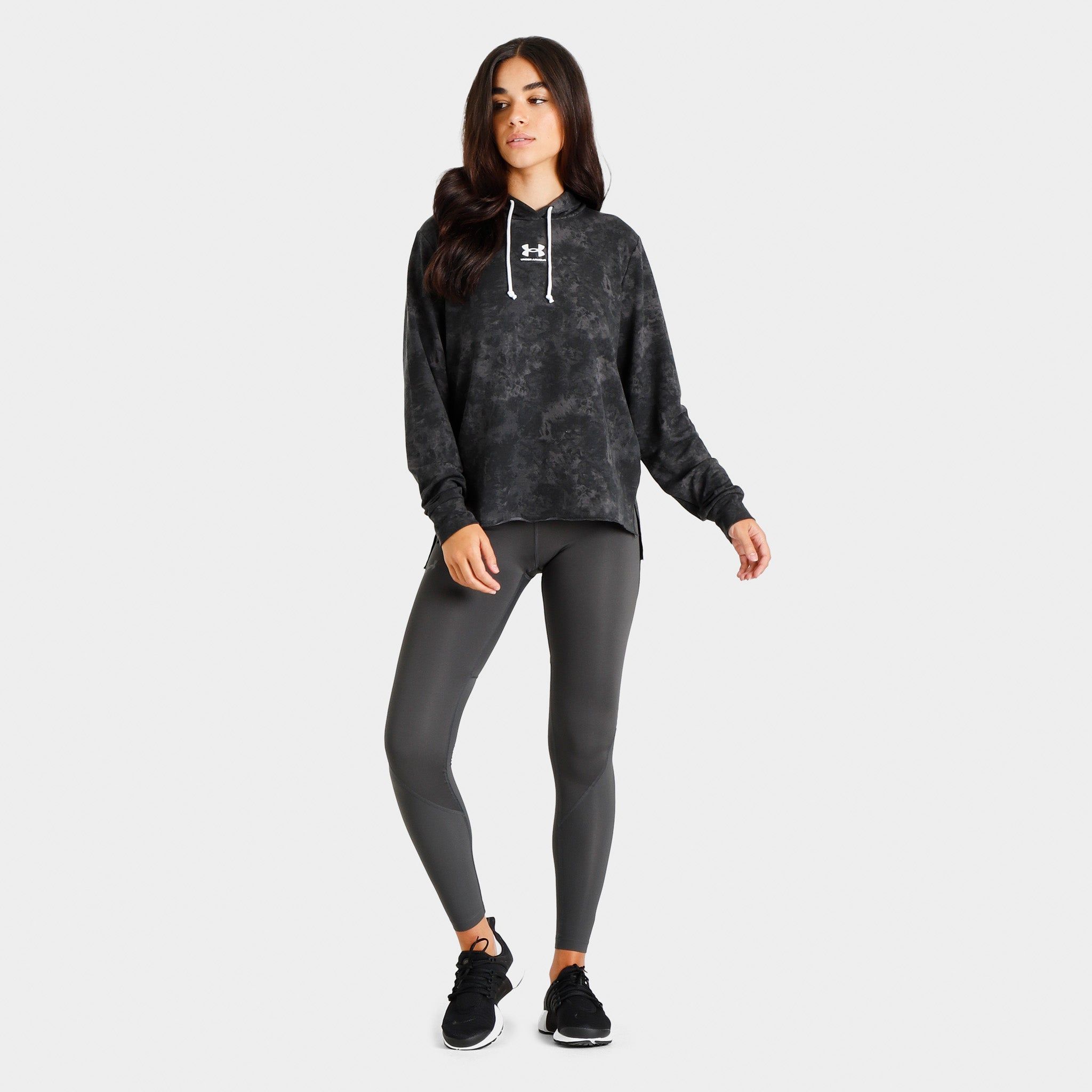 Under Armour Women’s UA Rival Terry Printed Pullover Hoodie Black / White sold by JD Sports product image thumbnail 5