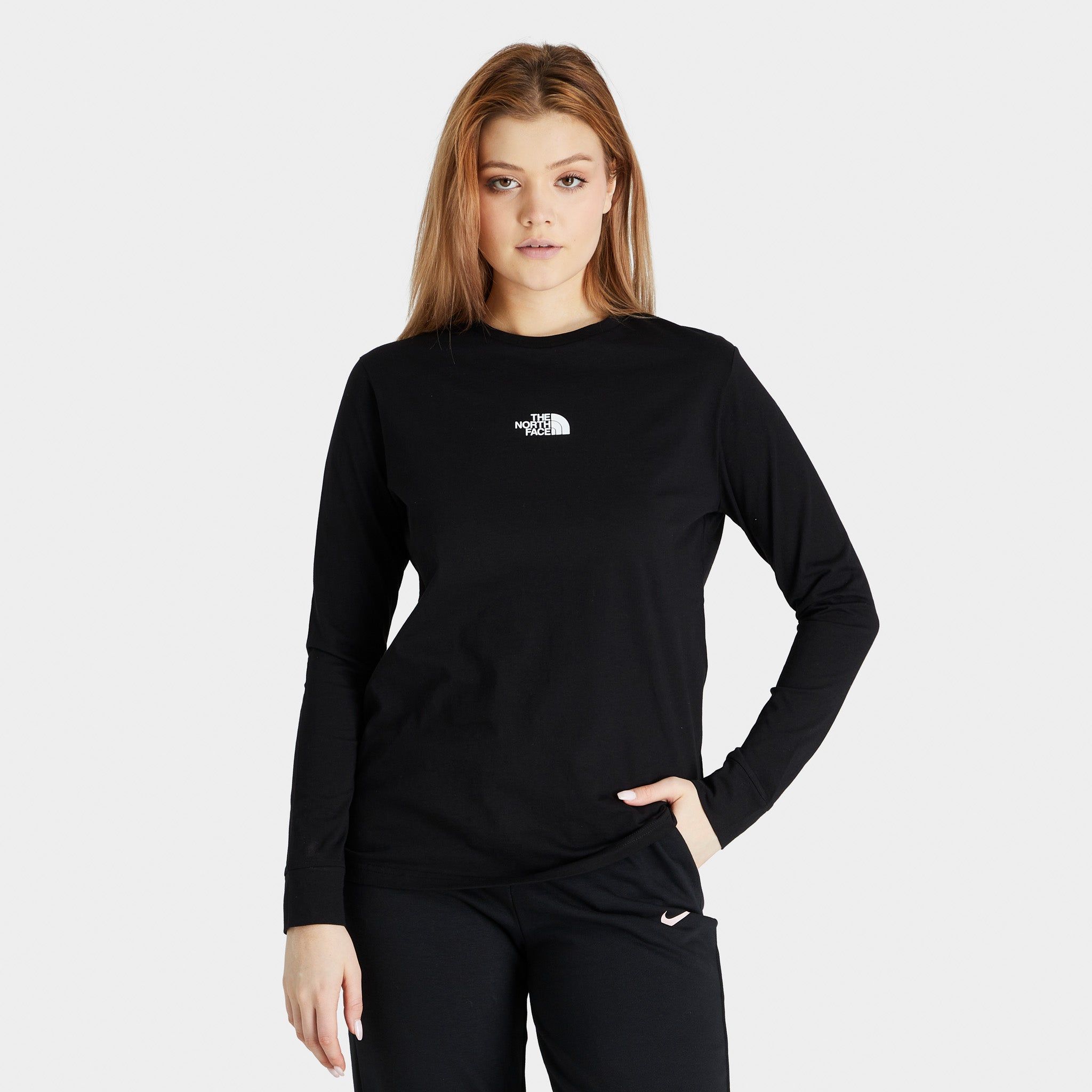 The North Face Women's Box NSE Long Sleeve T-shirt Black / Camo sold by JD Sports