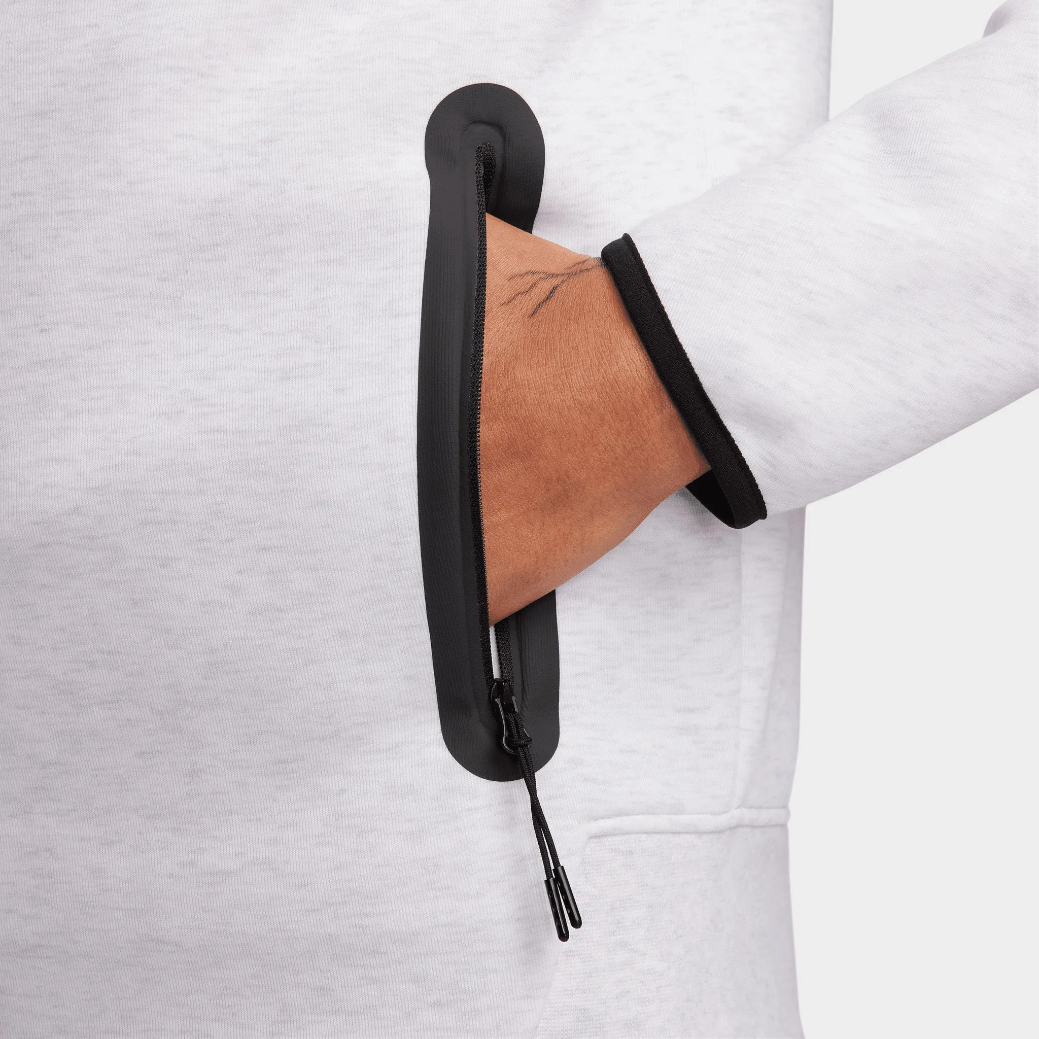 Nike Sportswear Tech Fleece Windrunner Full Zip Hoodie Birch Heather / Black sold by JD Sports product image thumbnail 5