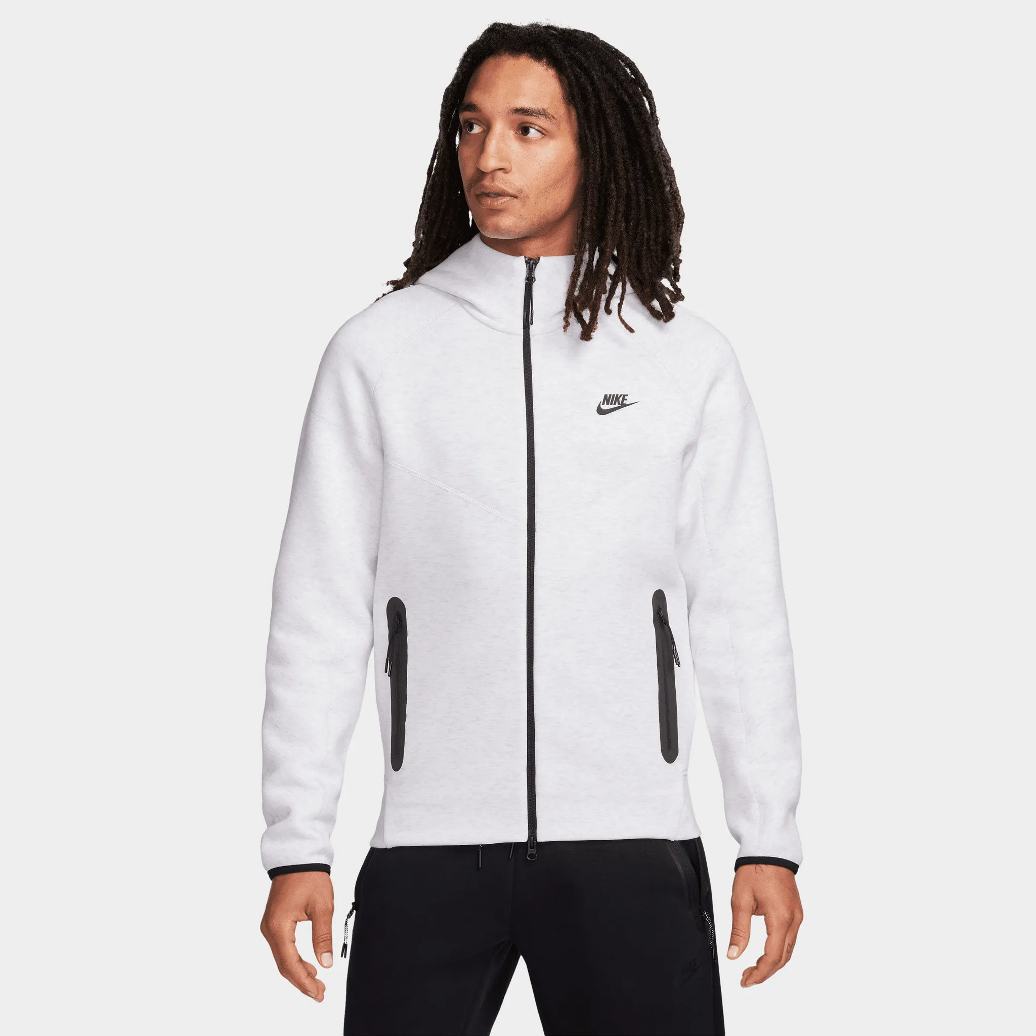 Nike Sportswear Tech Fleece Windrunner Full Zip Hoodie Birch Heather / Black sold by JD Sports