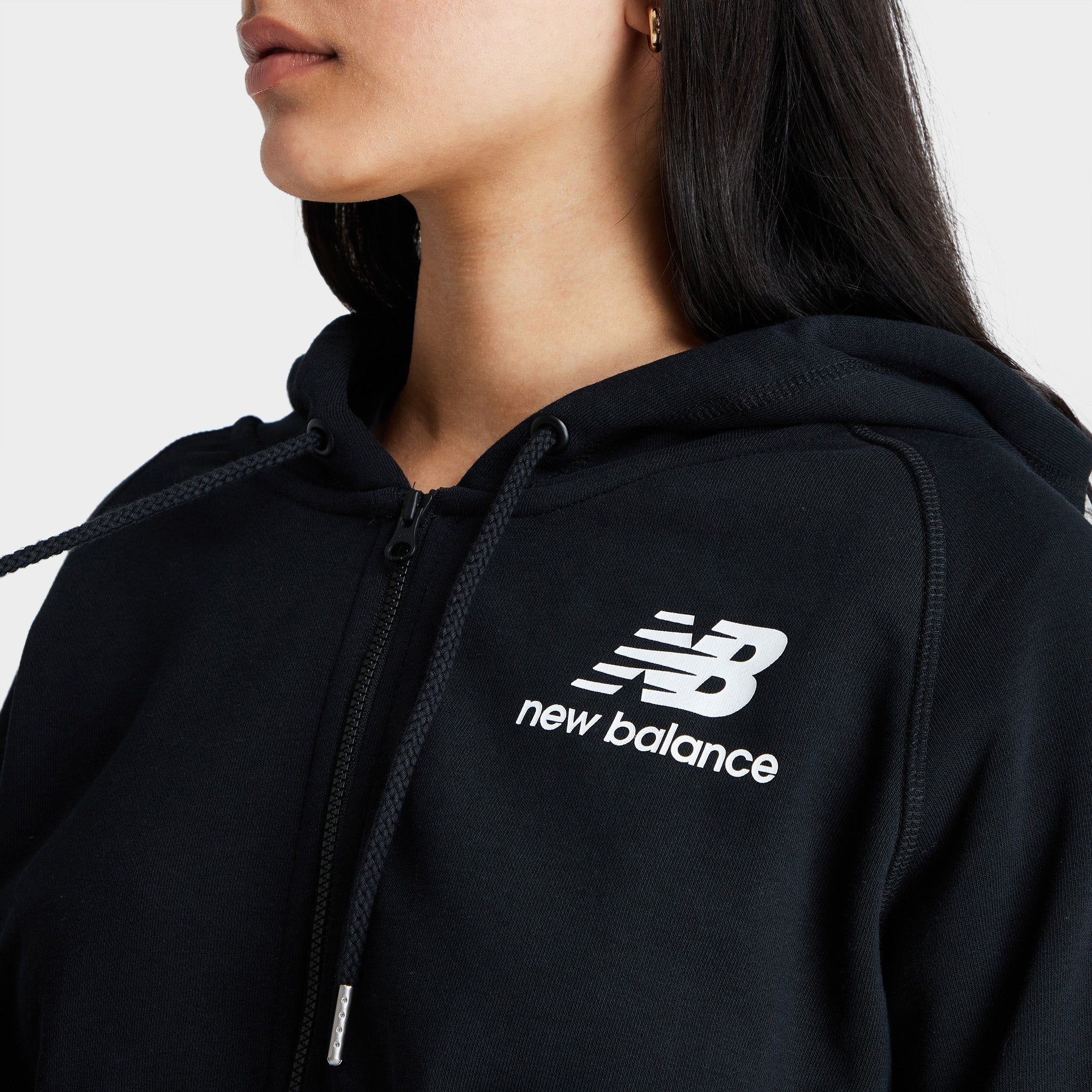 New Balance Women's Essentials Full Zip Hoodie / Black sold by JD Sports product image thumbnail 4