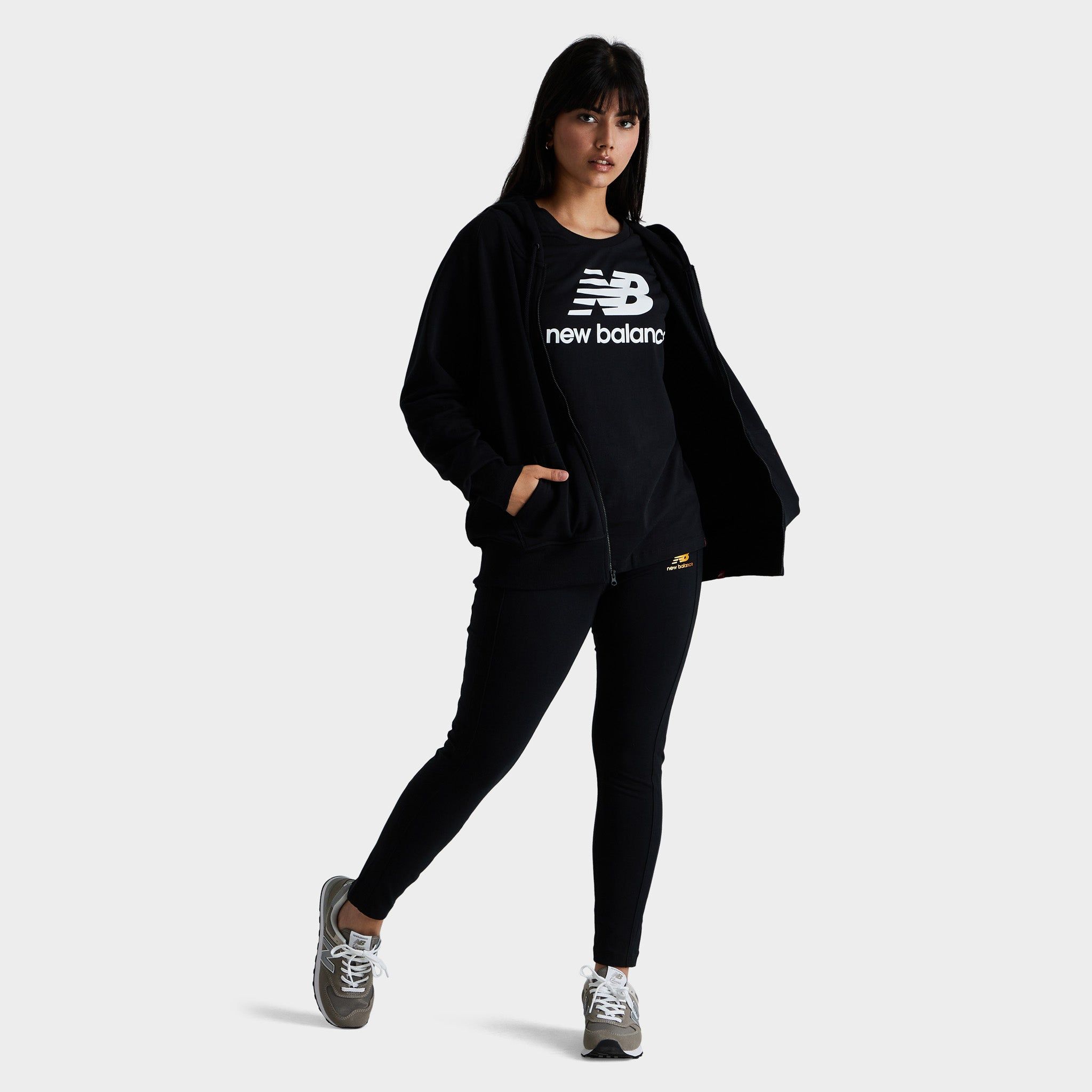 New Balance Women's Essentials Full Zip Hoodie / Black sold by JD Sports product image thumbnail 5
