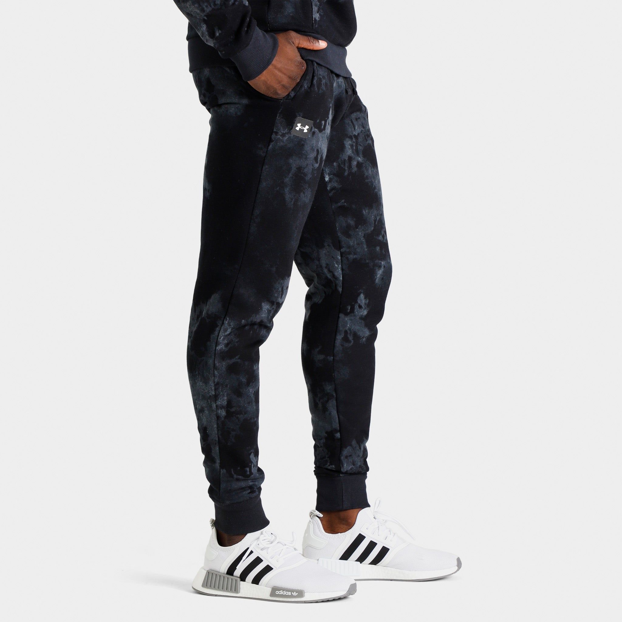 Under Armour Rival Fleece� Fleece� Dye Joggers Black / Onyx White sold by JD Sports product image thumbnail 3