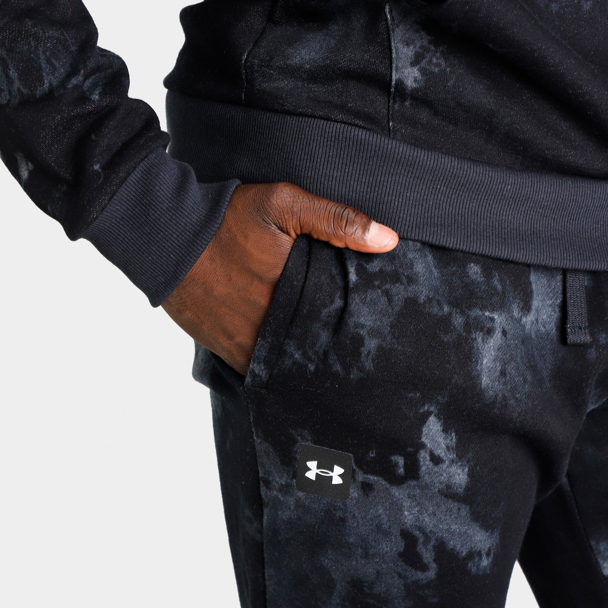 Under Armour Rival Fleece� Fleece� Dye Joggers Black / Onyx White sold by JD Sports product image thumbnail 5