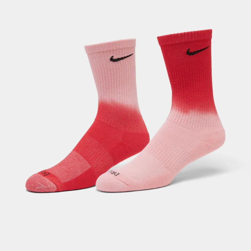 Nike Sportswear Everyday Plus Cushioned Crew Socks - 2 Pack / Bleached Coral sold by JD Sports