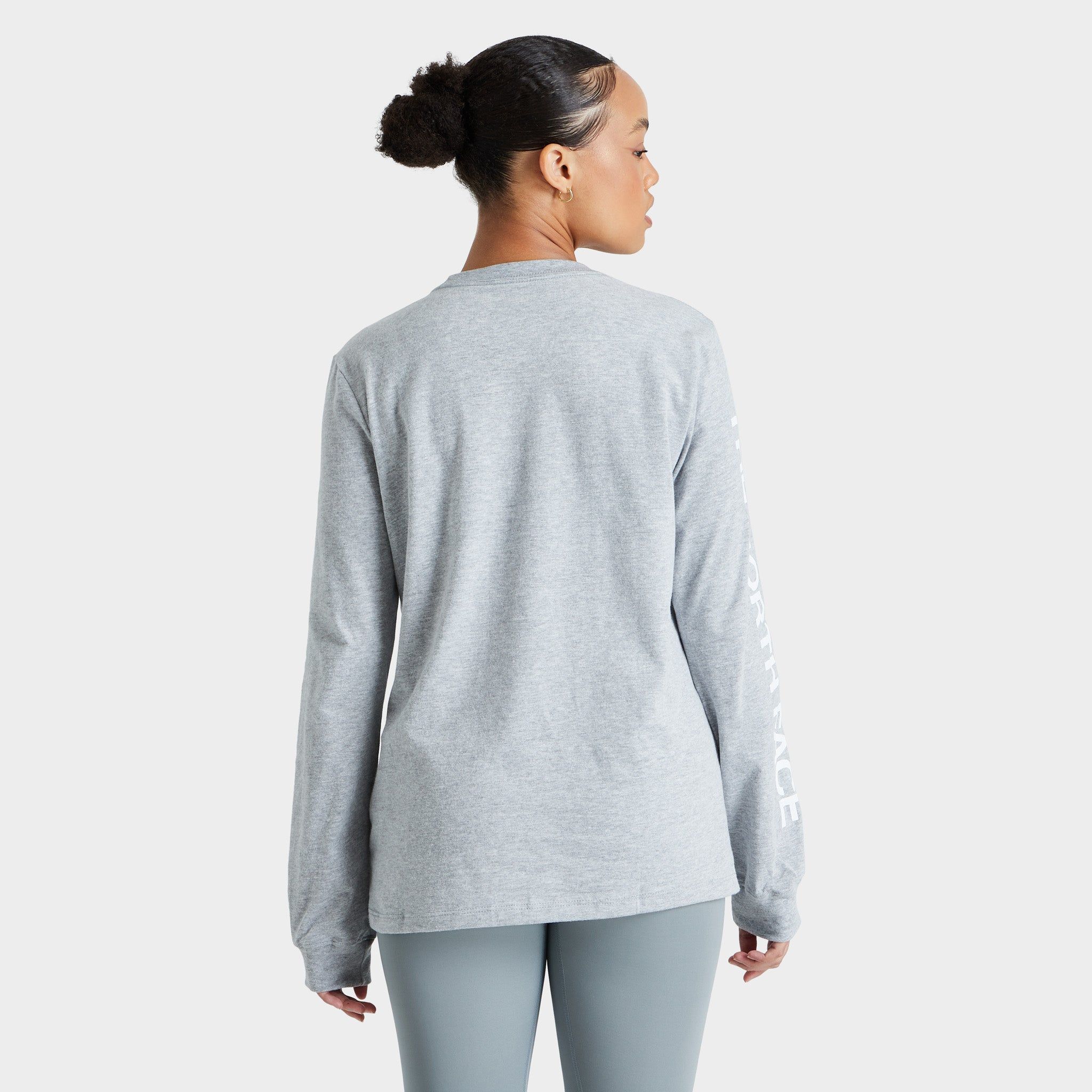 The North Face Women's Brand Proud Long Sleeve T-shirt TNF Light Grey Heather / TNF Black sold by JD Sports product image thumbnail 2