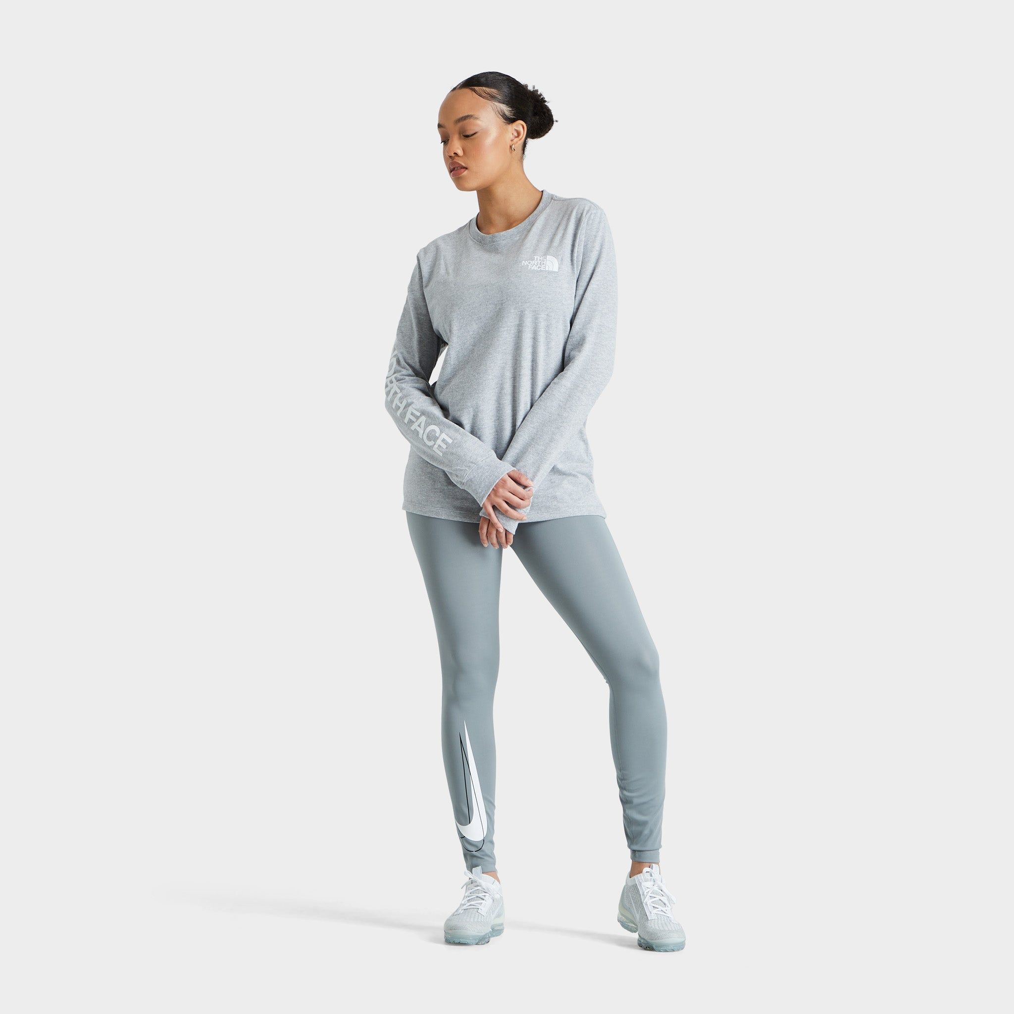 The North Face Women's Brand Proud Long Sleeve T-shirt TNF Light Grey Heather / TNF Black sold by JD Sports product image thumbnail 5