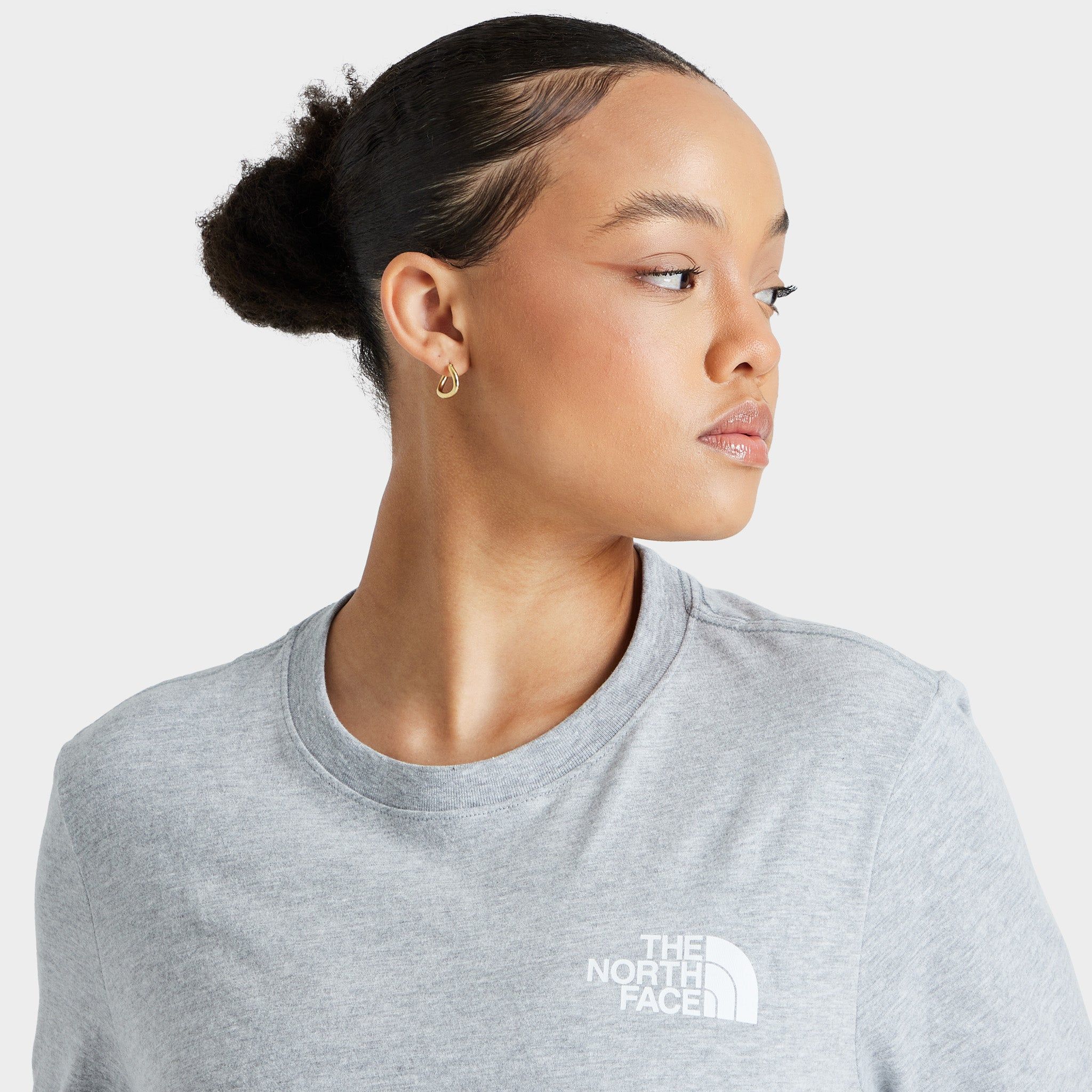 The North Face Women's Brand Proud Long Sleeve T-shirt TNF Light Grey Heather / TNF Black sold by JD Sports product image thumbnail 4
