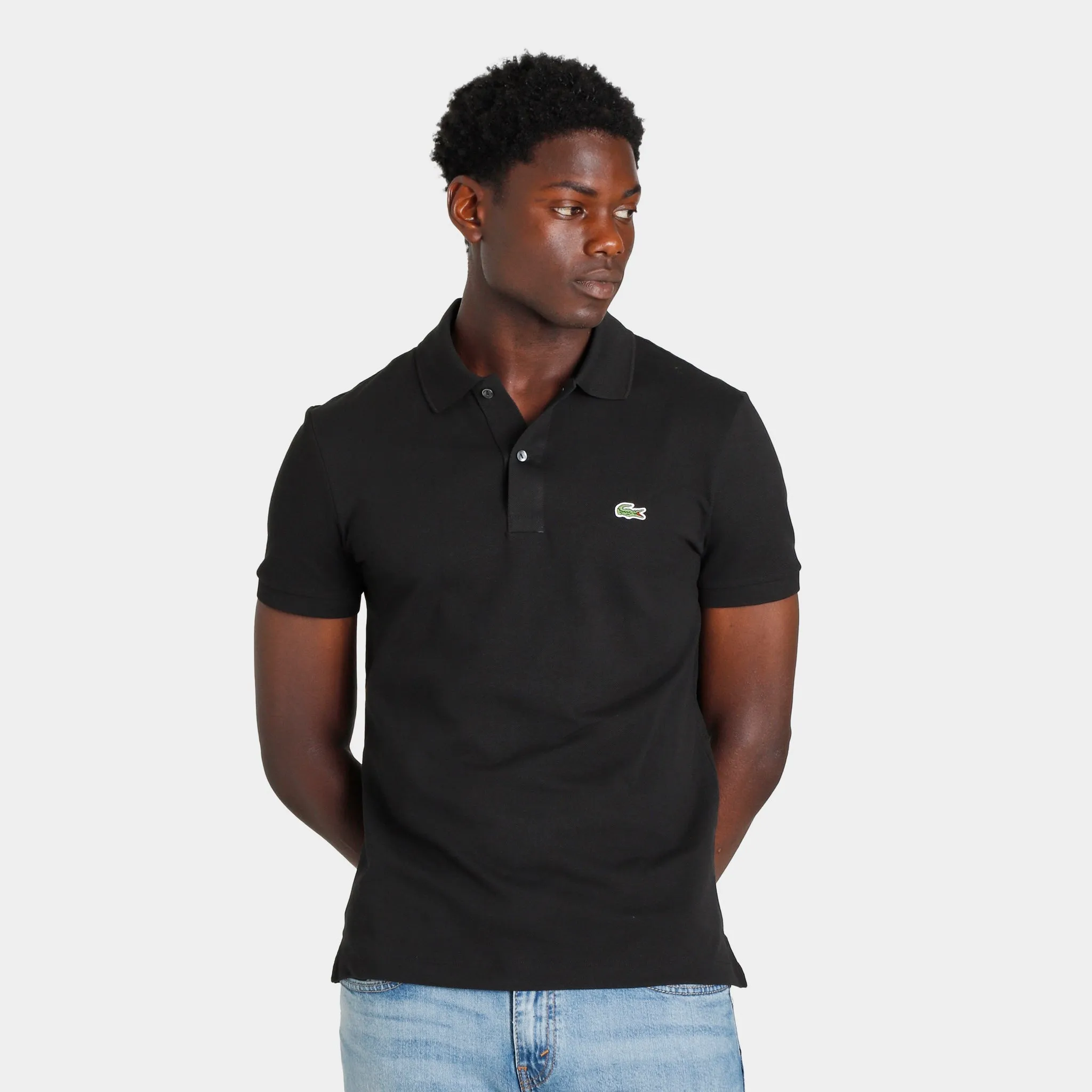 Lacoste Petit Piqu� Slim Fit Polo T-shirt / Black sold by JD Sports