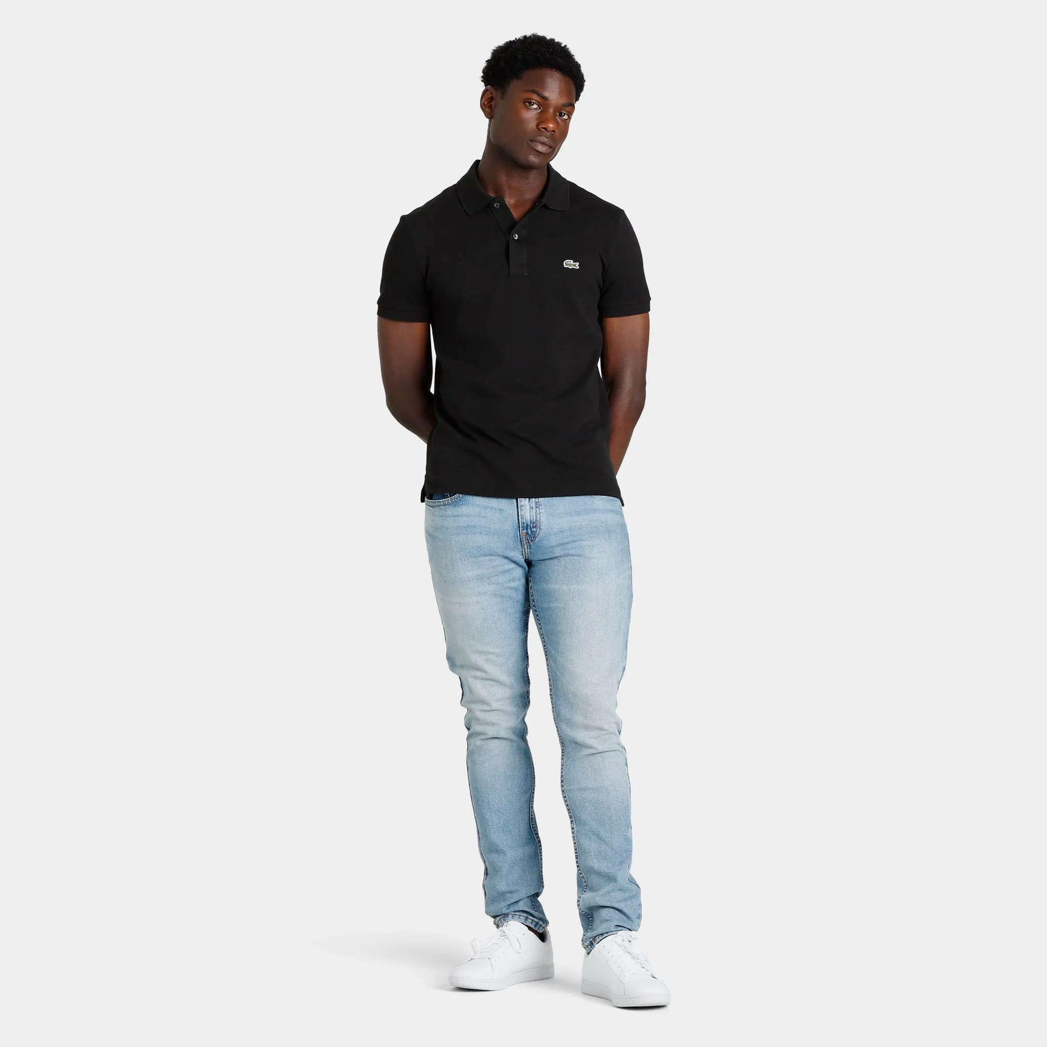 Lacoste Petit Piqu� Slim Fit Polo T-shirt / Black sold by JD Sports product image thumbnail 5