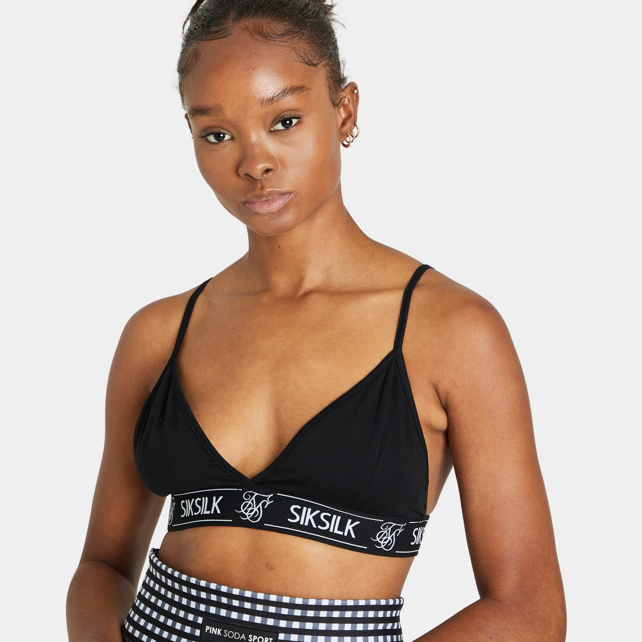 Sik Silk Women's Triangle Bralette / Black sold by JD Sports product image thumbnail 3