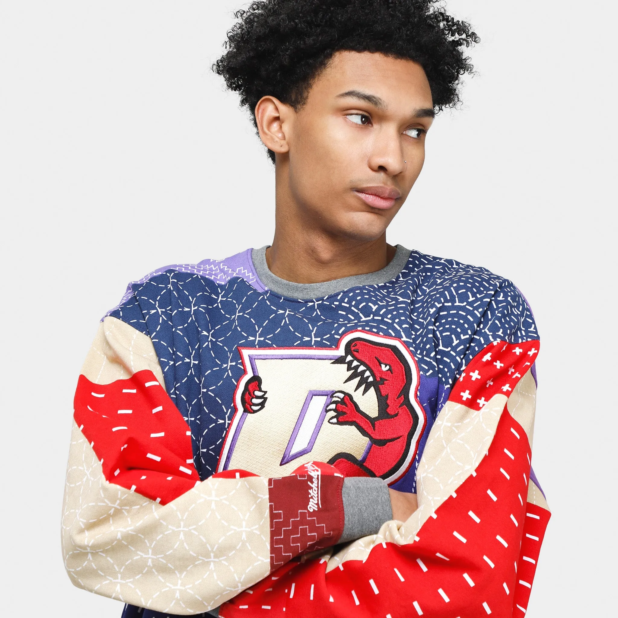 Mitchell & Ness Raptors Kapital Pun Crewneck / Purple sold by JD Sports product image thumbnail 3
