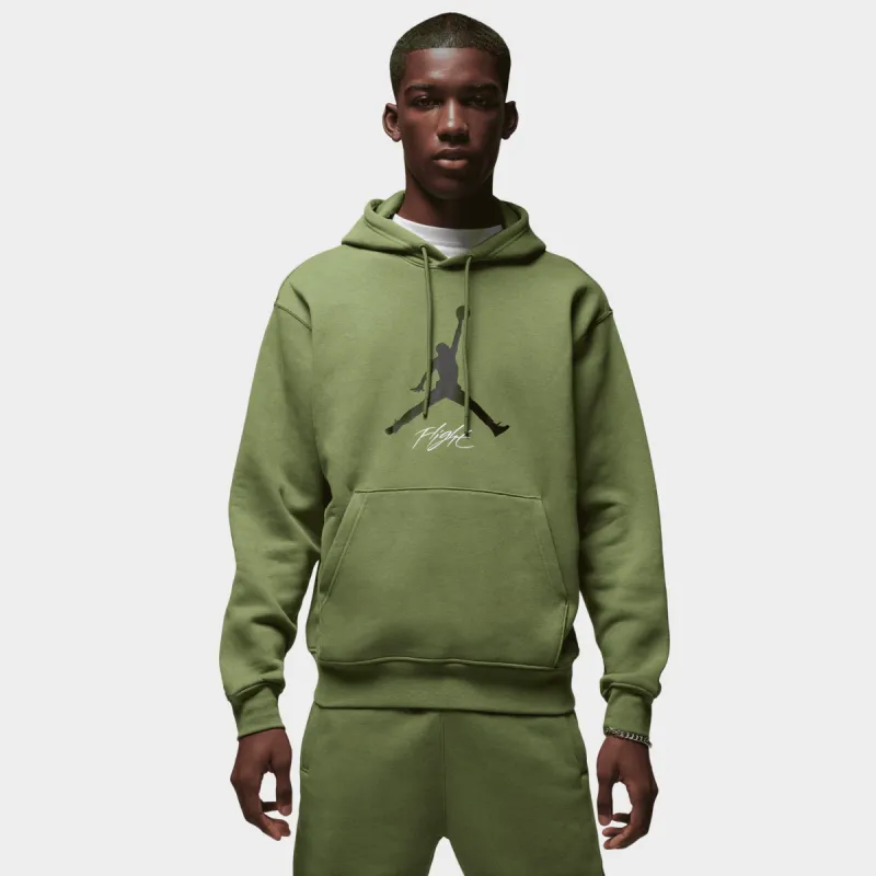 Jordan Essentials Fleece Pullover Hoodie Sky J Light Olive / Black sold by JD Sports