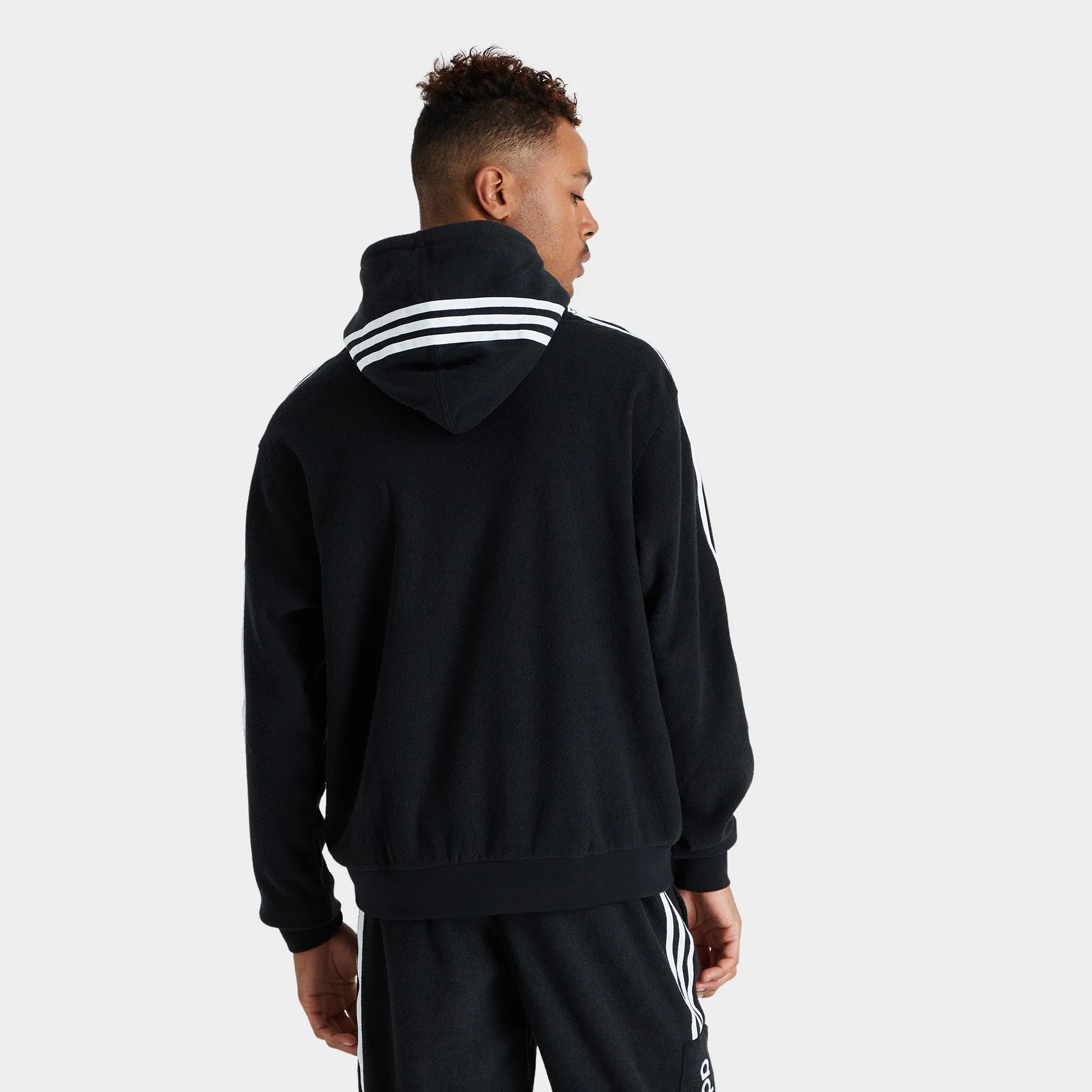 adidas Originals Comfort 3-Stripes Pullover Hoodie Black / White sold by JD Sports product image thumbnail 2