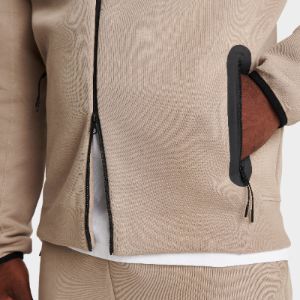 Nike Sportswear Tech Fleece Windrunner Full Zip Hoodie Khaki / Black sold by JD Sports
