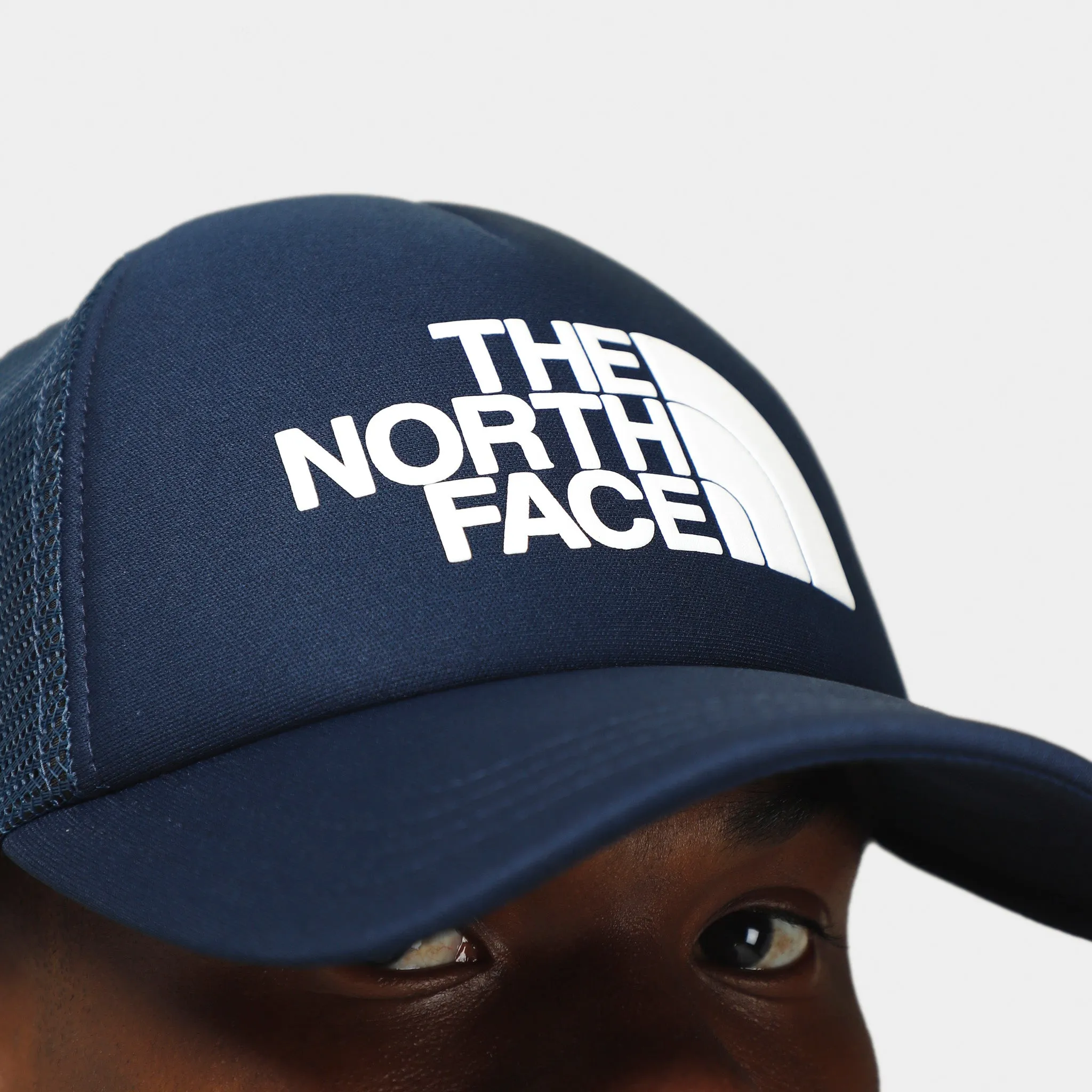 The North Face TNF Logo Trucker Cap / Summit Navy | Parallel