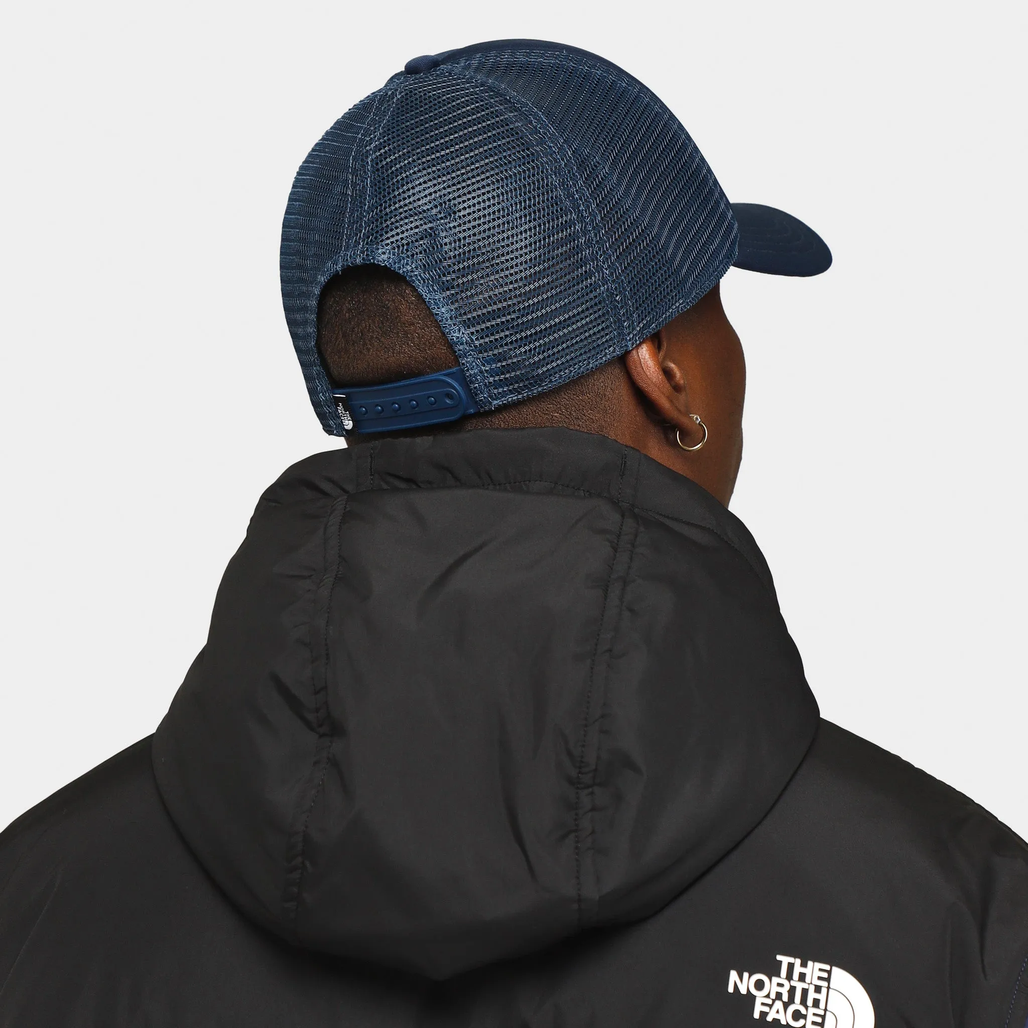 The North Face TNF Logo Trucker Cap / Summit Navy | Parallel