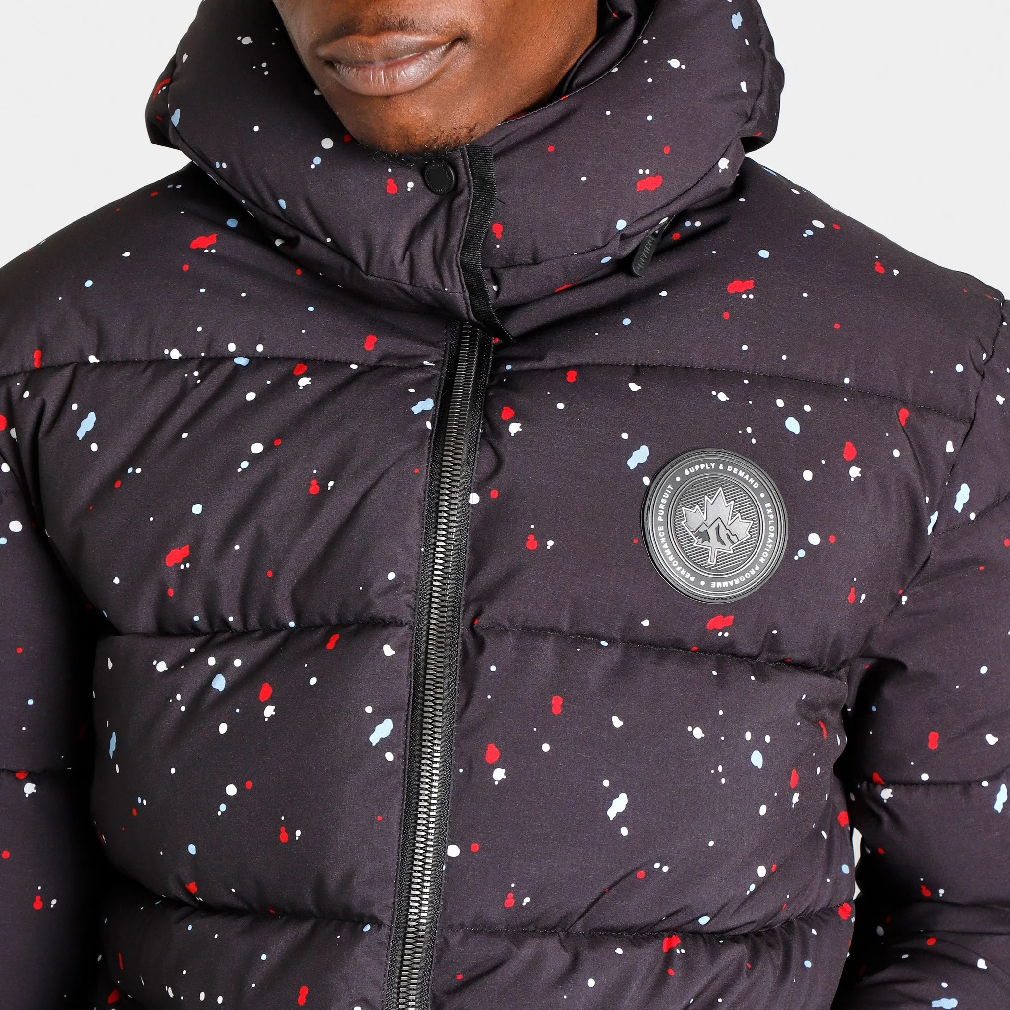Supply & Demand Paint Splat Puffer Jacket / Black sold by JD Sports product image thumbnail 4