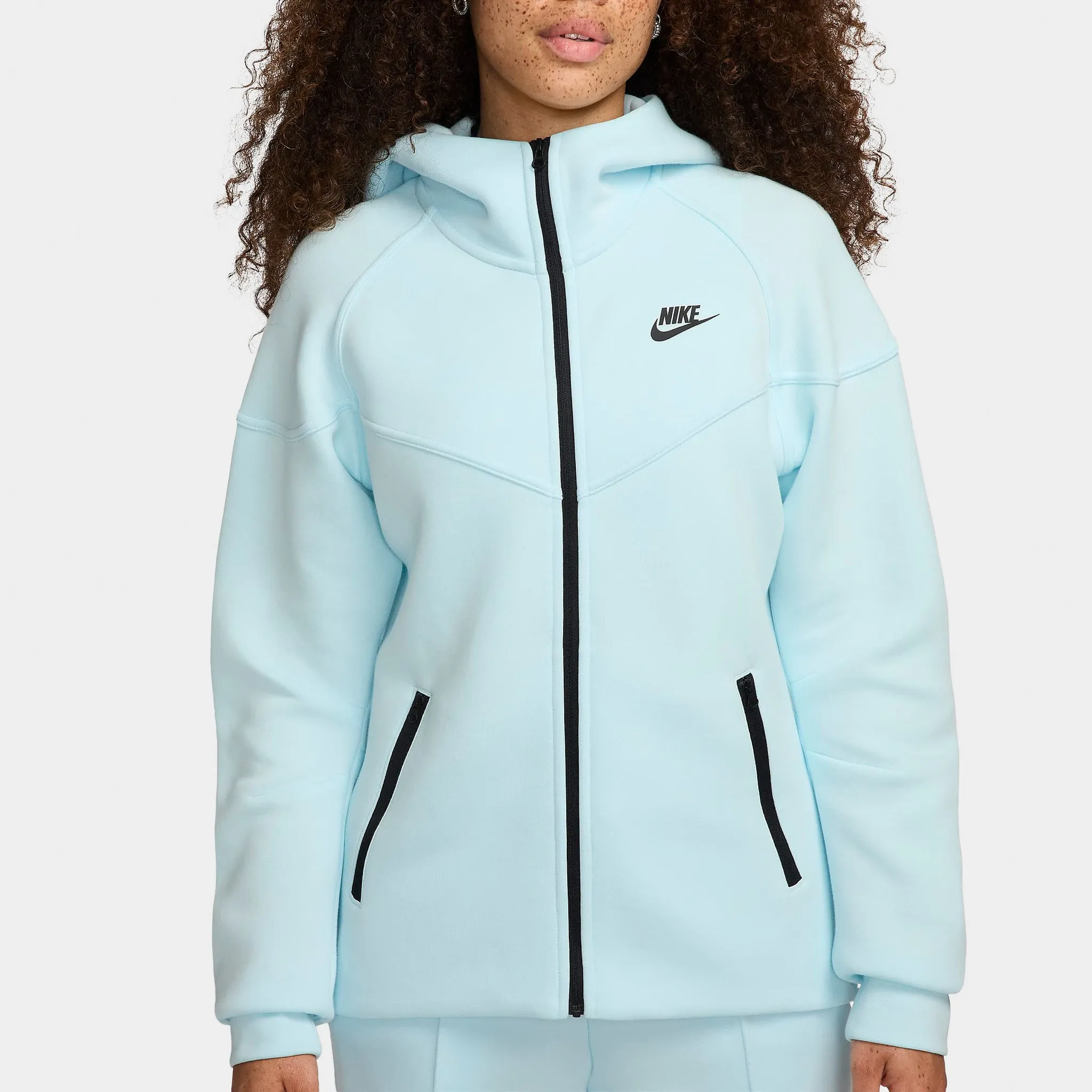 Nike Sportswear Women's Tech Fleece Windrunner Full-Zip Hoodie Glacier Blue / Black sold by JD Sports product image thumbnail 4