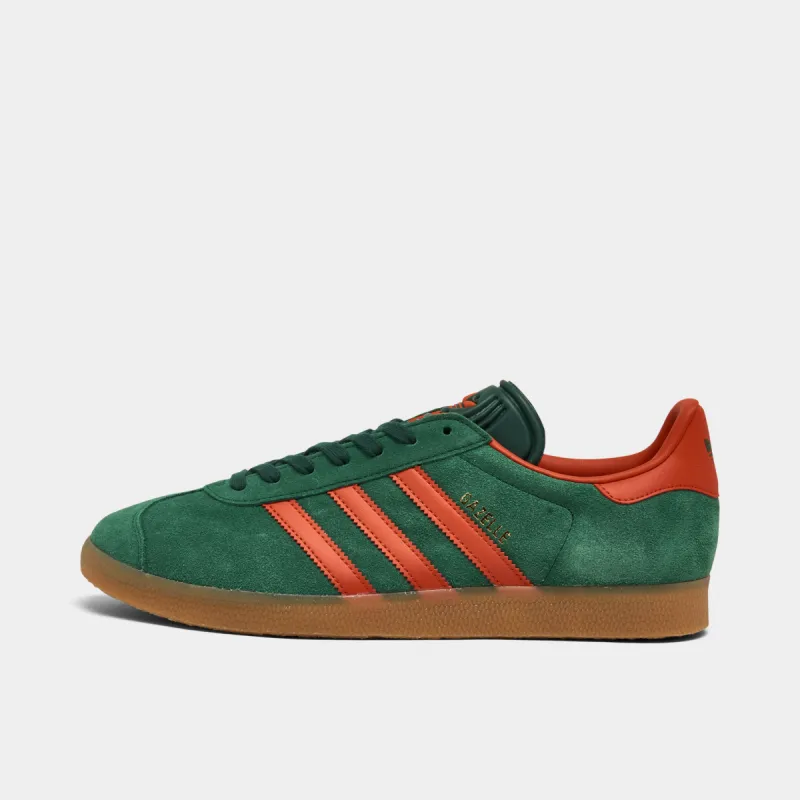 adidas Originals Gazelle Collegiate Green / Preloved Red - Gum sold by JD Sports