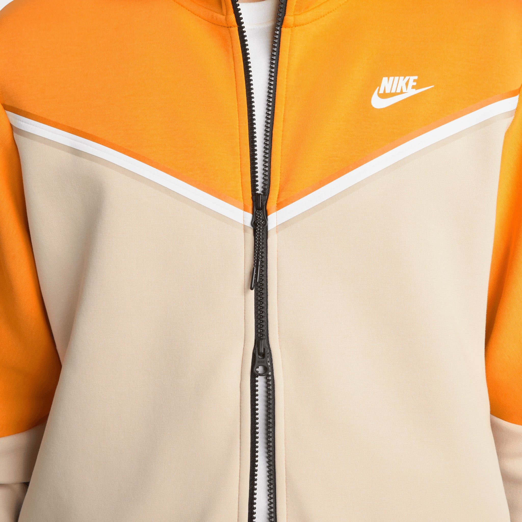 Nike Sportswear Tech Fleece Full Zip Wind Runner Hoodie Kumquat / Sanddrift - White sold by JD Sports product image thumbnail 5