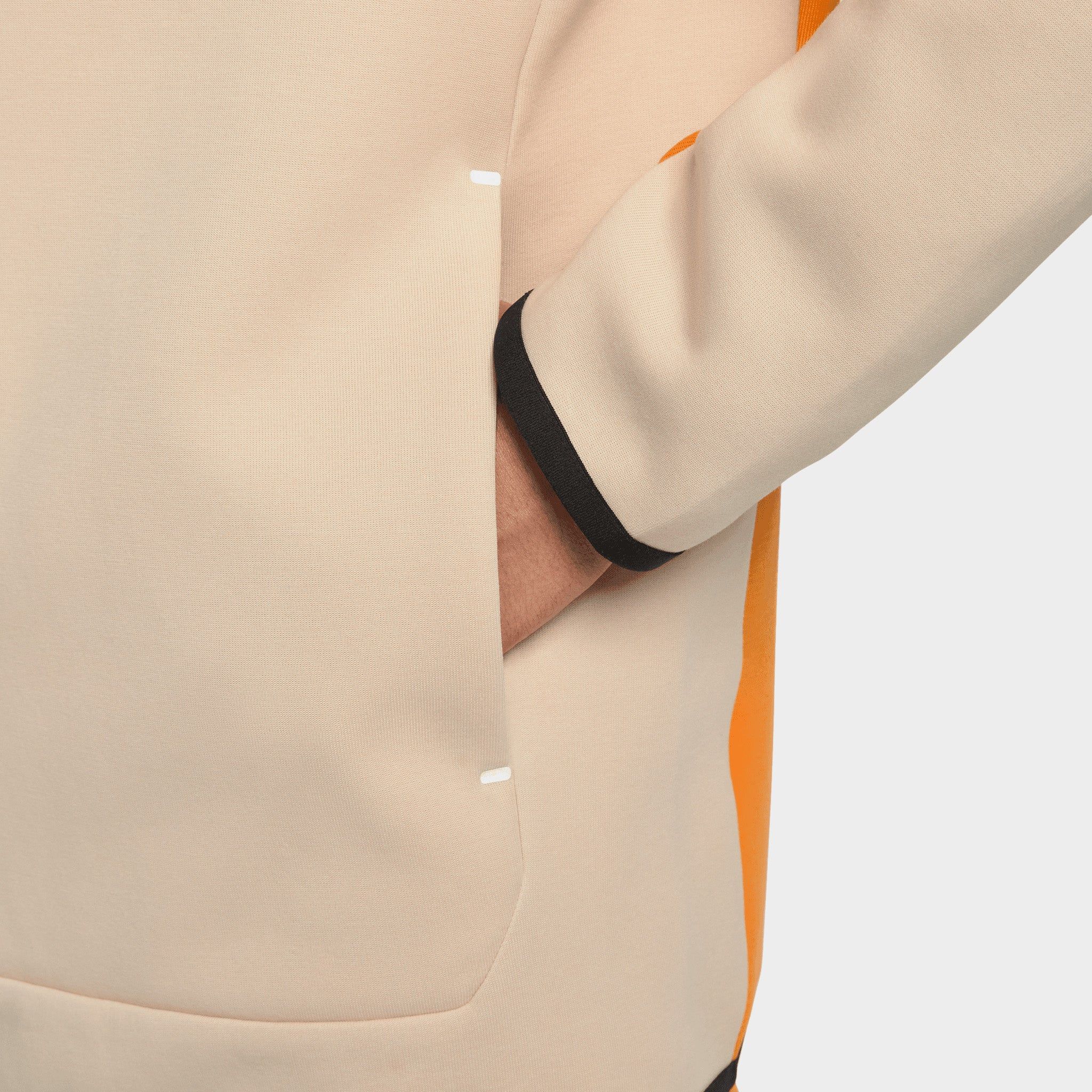 Nike Sportswear Tech Fleece Full Zip Wind Runner Hoodie Kumquat / Sanddrift - White sold by JD Sports product image thumbnail 4