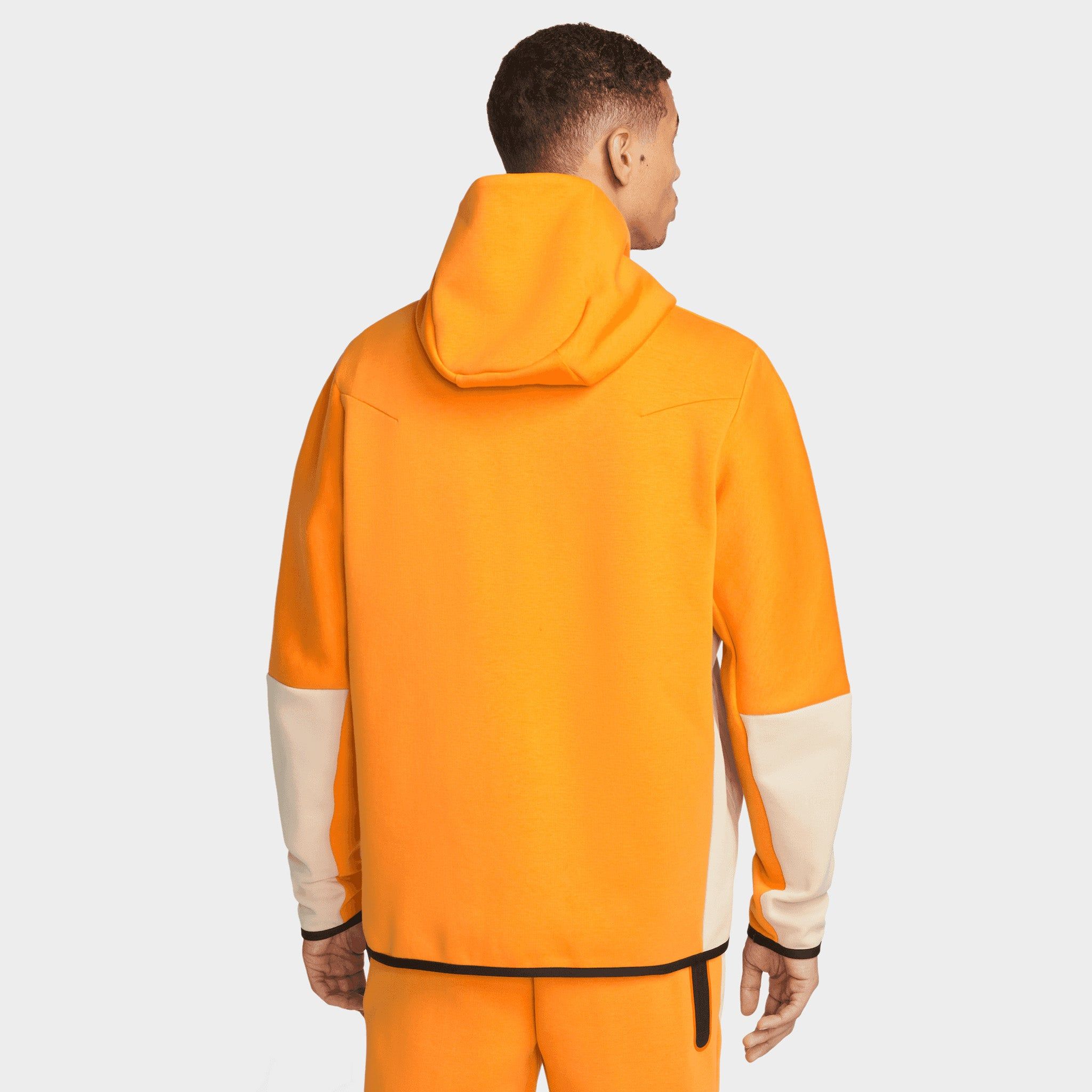 Nike Sportswear Tech Fleece Full Zip Wind Runner Hoodie Kumquat / Sanddrift - White sold by JD Sports product image thumbnail 2