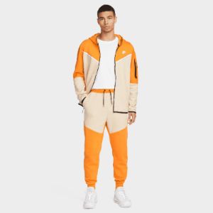 Nike Sportswear Tech Fleece Full Zip Wind Runner Hoodie Kumquat / Sanddrift - White sold by JD Sports