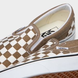 Vans Classic Slip-On Checkerboard / Bronze Age - True White sold by JD Sports