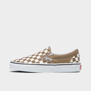 Vans Classic Slip-On Checkerboard / Bronze Age - True White sold by JD Sports