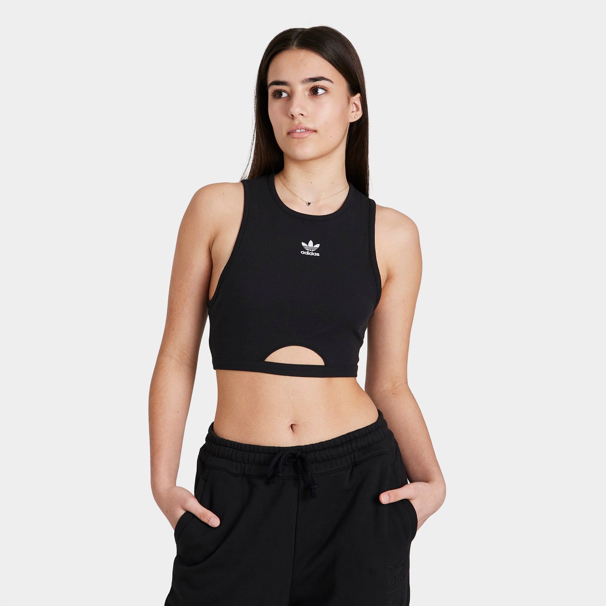 adidas Originals Women's Adicolor Essentials Rib Tank Top / Black sold by JD Sports