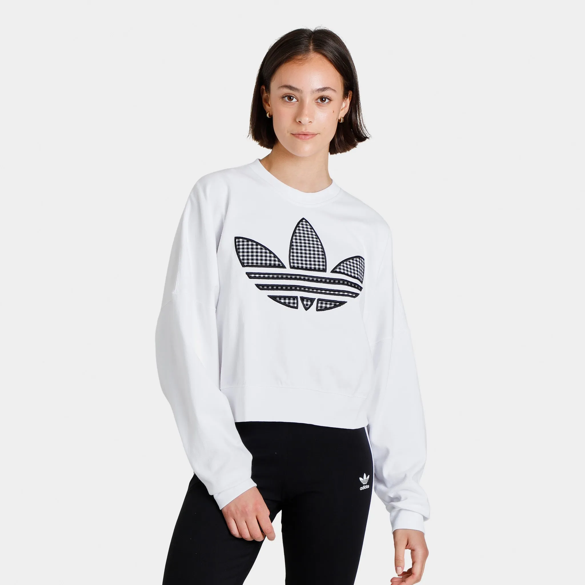 adidas Originals Women’s Loose Sweatshirt with Trefoil / White sold by JD Sports
