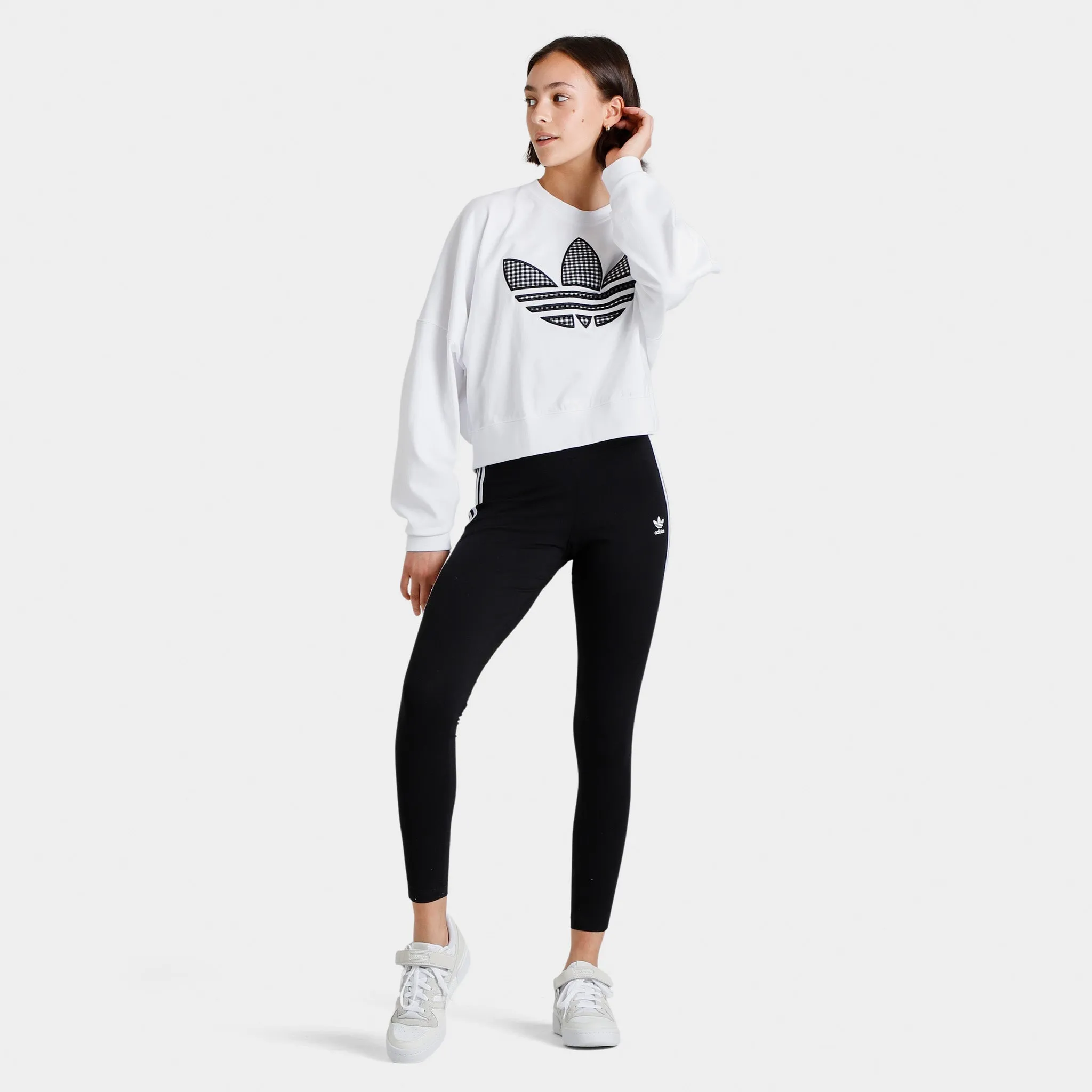 adidas Originals Women’s Loose Sweatshirt with Trefoil / White sold by JD Sports product image thumbnail 5