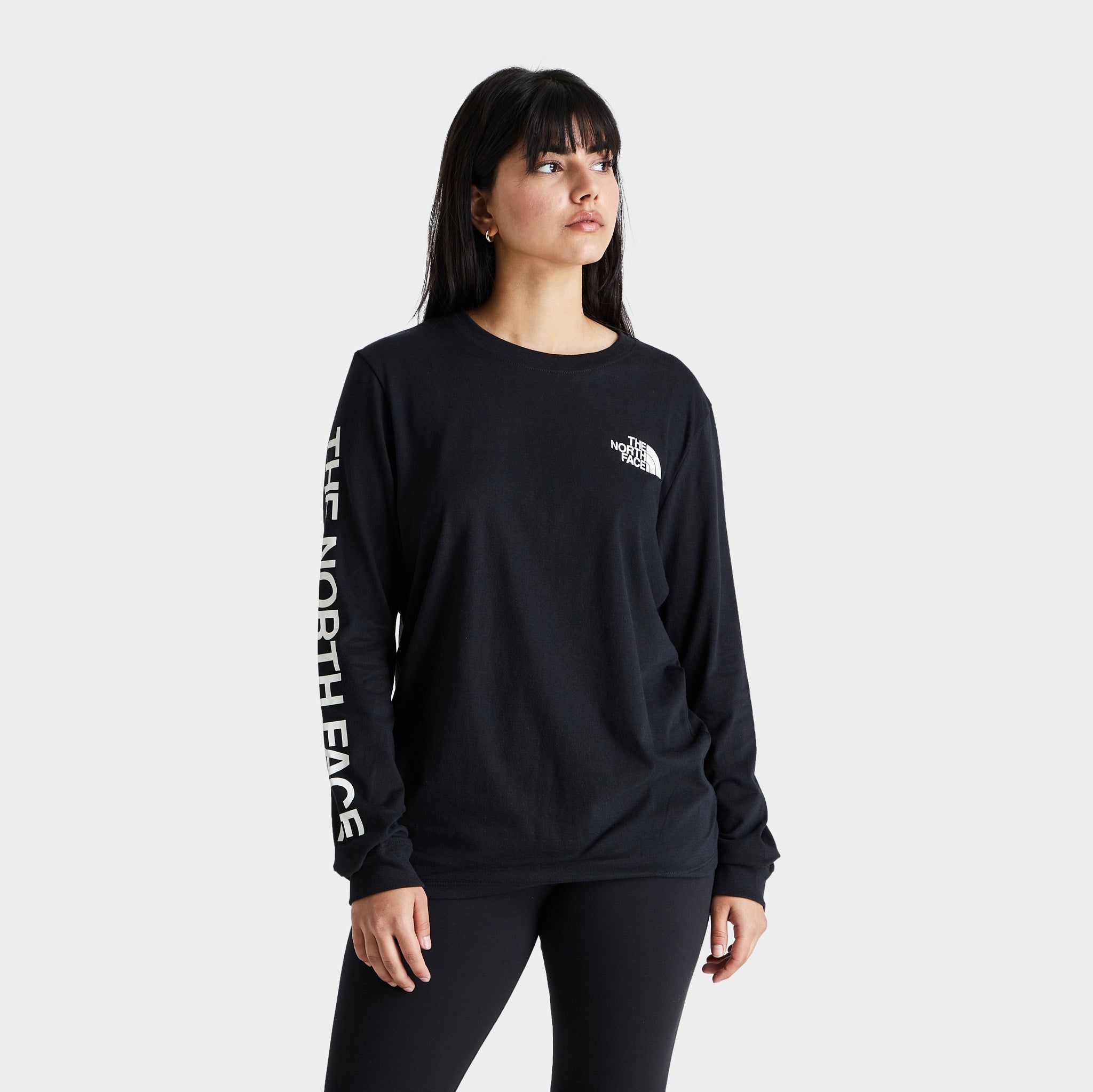 The North Face Women's Brand Proud Long Sleeve T-shirt TNF Black / TNF White sold by JD Sports product image thumbnail 3