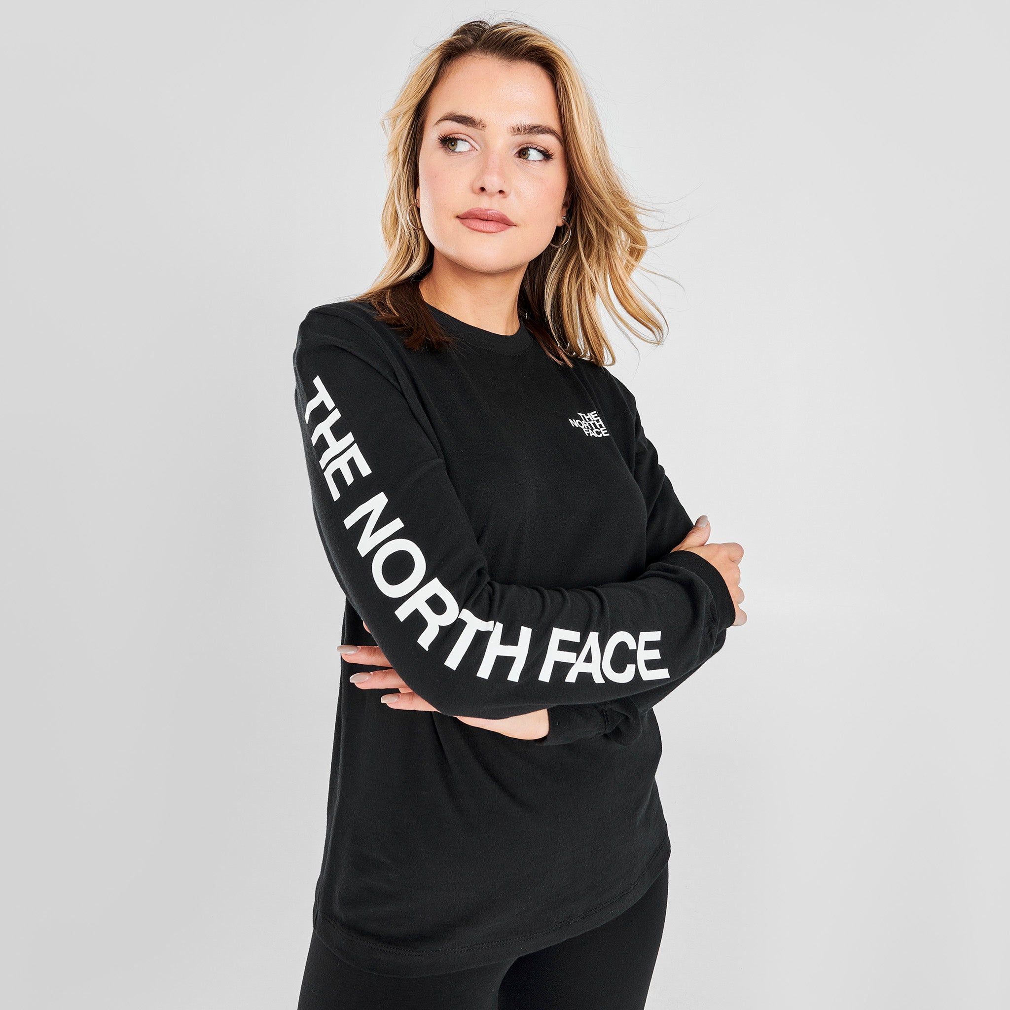 The North Face Women's Brand Proud Long Sleeve T-shirt TNF Black / TNF White sold by JD Sports product image thumbnail 7