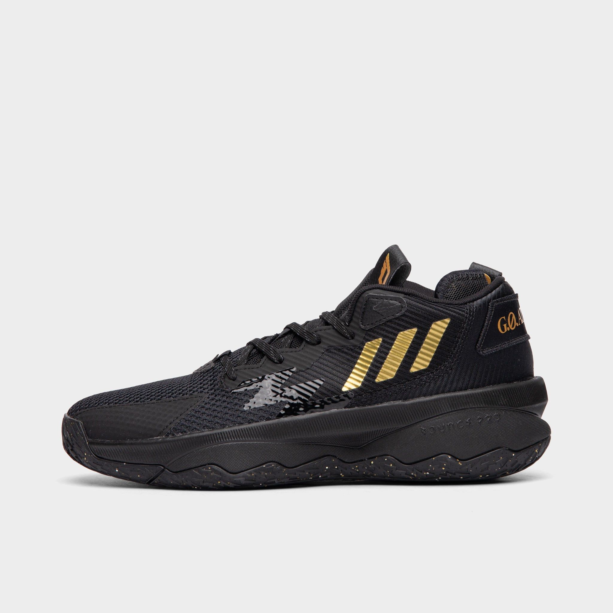 adidas Dame 8 Core Black / Gold Metallic - Carbon sold by JD Sports