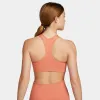 Nike Women’s Dri-FIT Swoosh Medium-Support 1-Piece Pad Sports Bra Madder Root / White sold by JD Sports