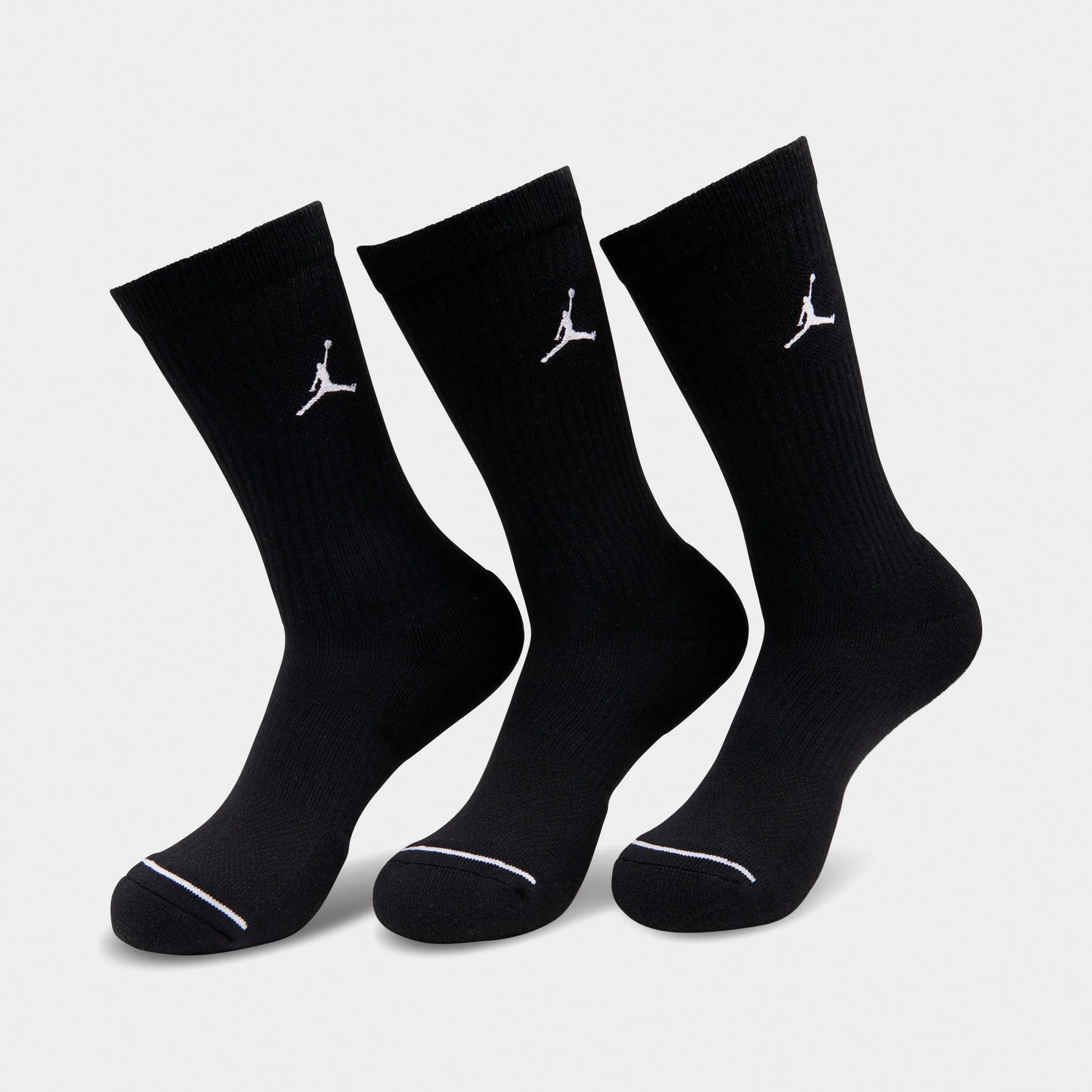 Jordan Everyday Crew Socks (3 Pack) Black / White sold by JD Sports product image thumbnail 5