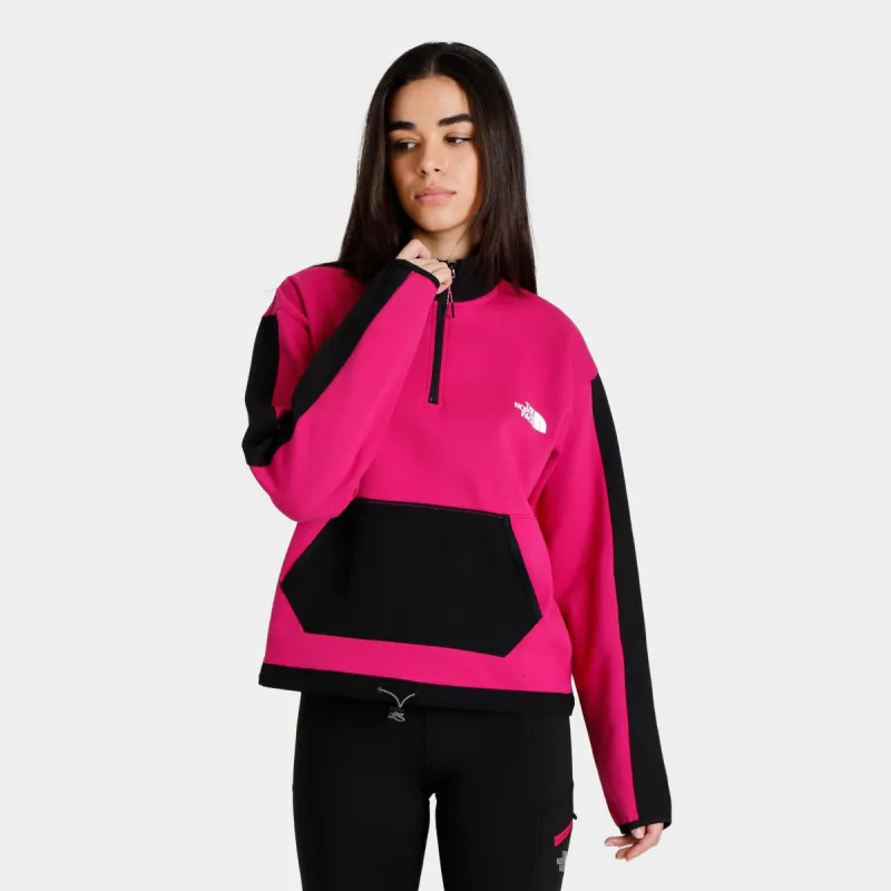 The North Face Women's TNF™ Tech Quarter Zip Black / Fuchsia Pink sold by JD Sports