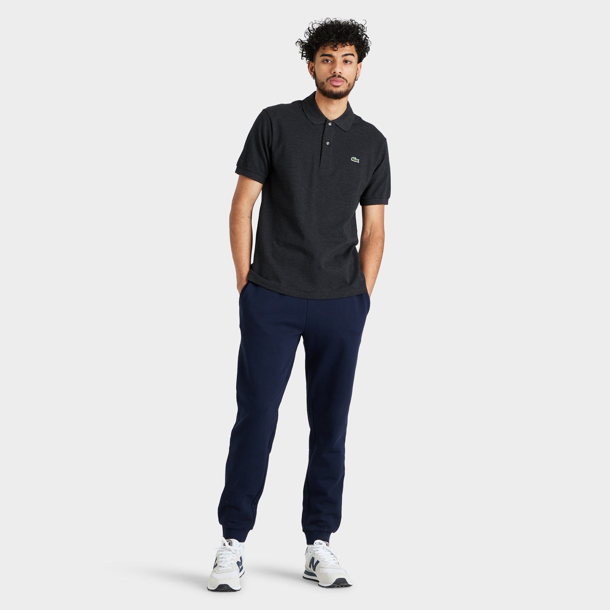 Lacoste Original L.12.12 Heathered Petit Piqu� Cotton Polo Shirt / Black sold by JD Sports product image thumbnail 5