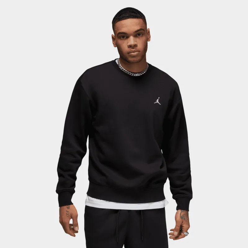 Jordan Essentials Fleece Crewneck Black / White sold by JD Sports